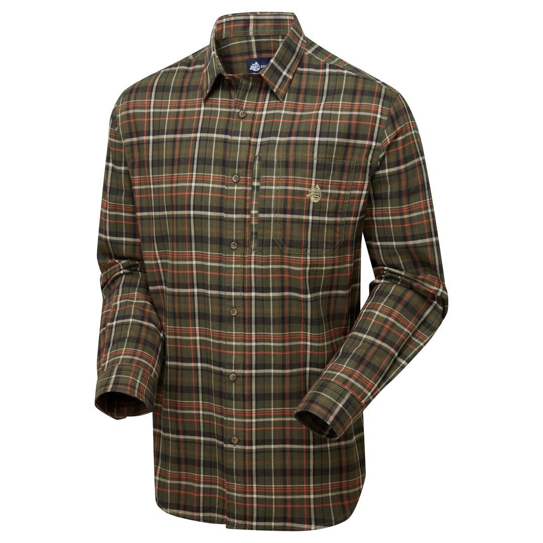 Shooterking® T-Shirt SHOOTERKING Lodge Shirt Flannel Hemd Grün Check