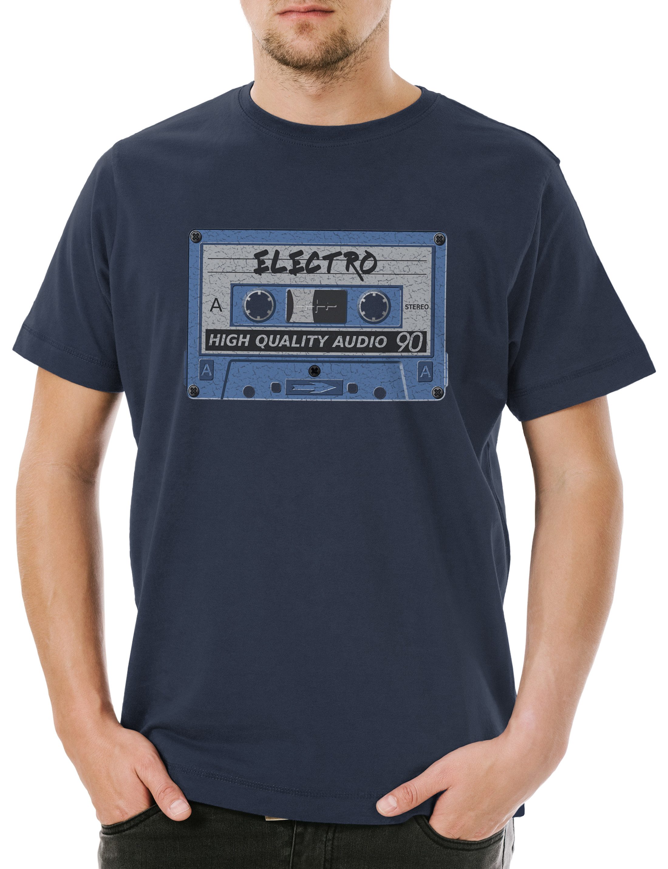 Print-Shirt Tape Electro Herren T-Shirt Kassette Cassette Mixtape Techno Electro