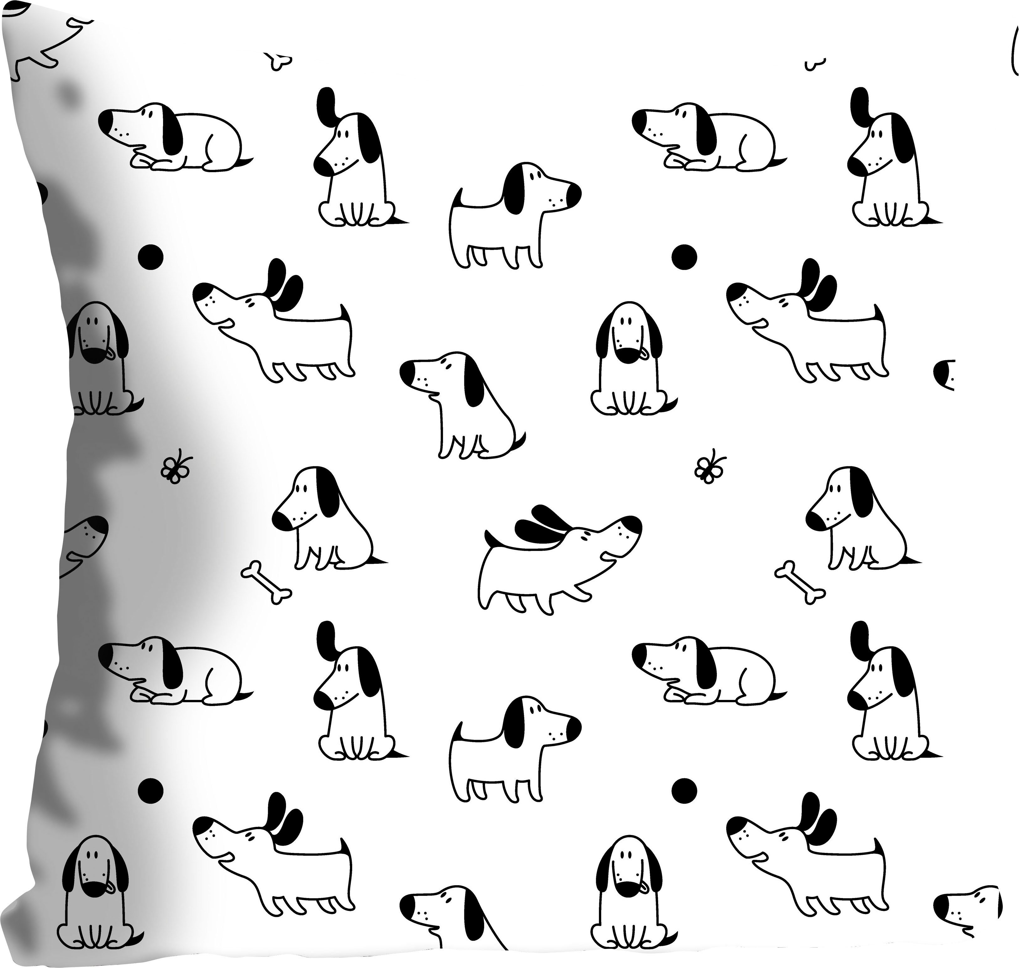 Kissenhülle »Snoopy«, queence (1 Stück), mit kleinen spielenden Dackeln-Otto