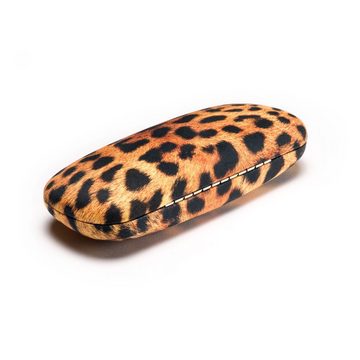 FEFI Brillenetui Animal Print: LEO - Hardcase, mit passendem Mikrofasertuch