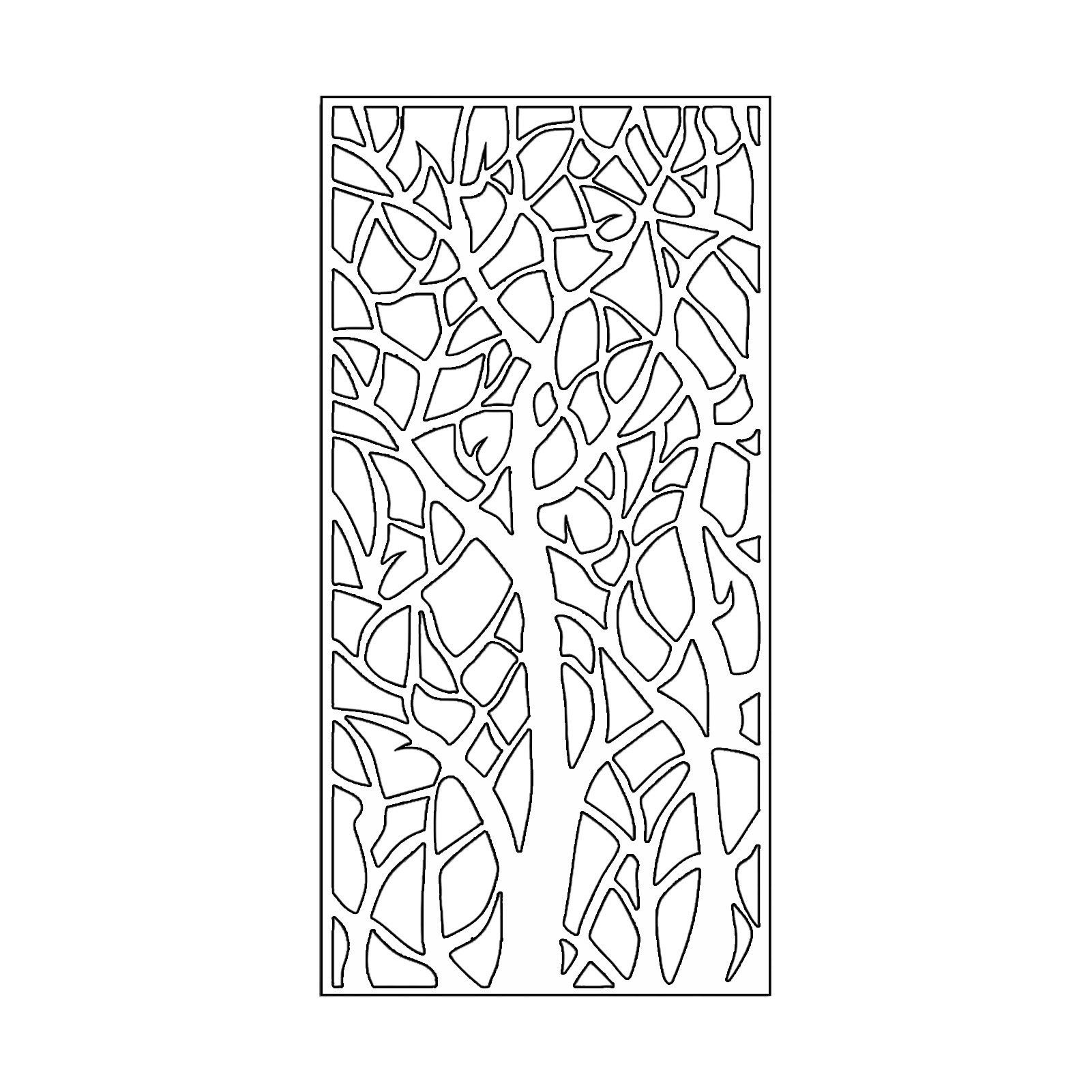 Jumpeak Wanddekoobjekt Rechteckiger Baum Wanddekoration,abstrakte Zweige,geometrische Linien, Hergestellt aus Metall, 4 Farben, 4 Größen