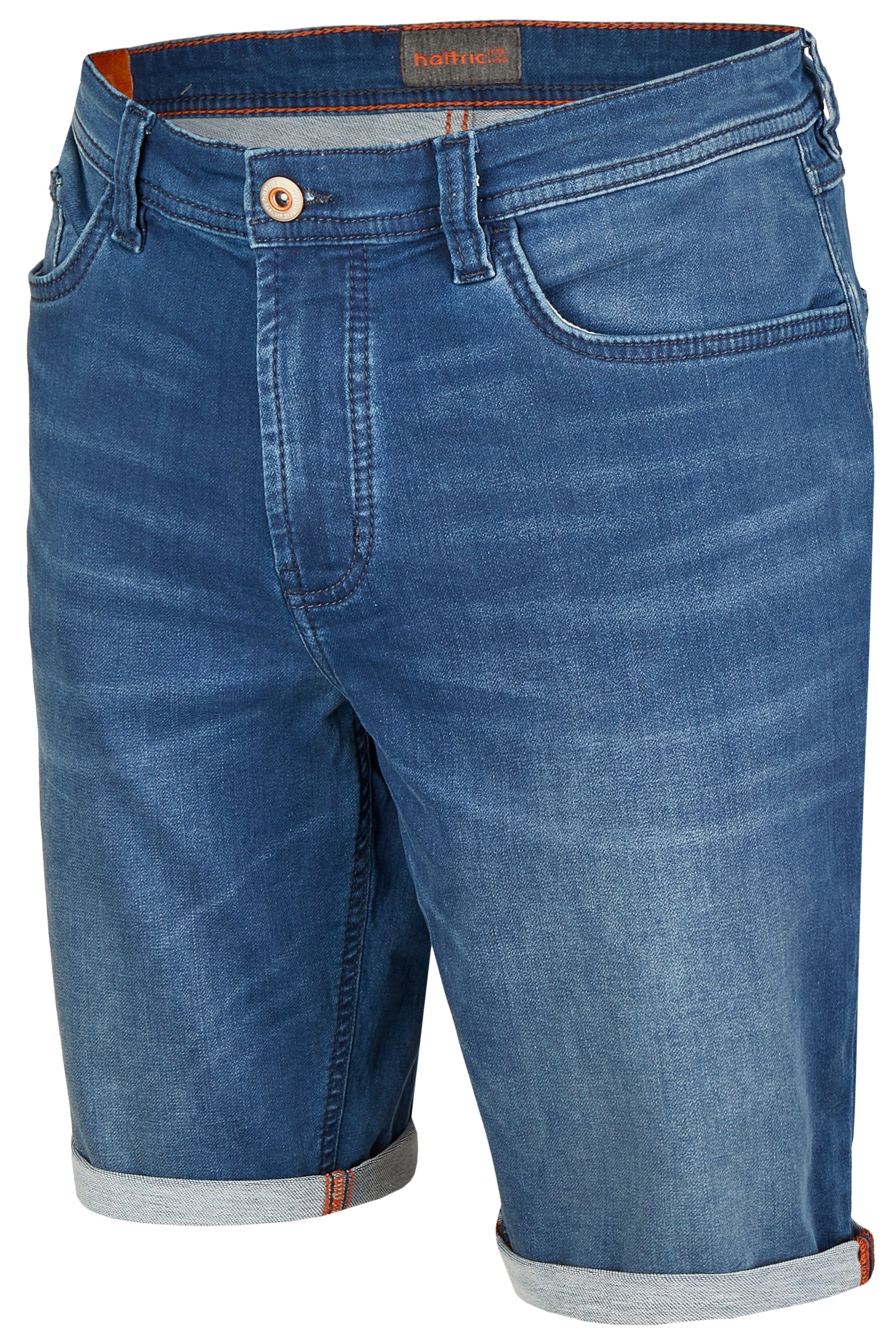 Hattric Bermudas Hattric Herren 5-Pocket-Shorts Jogg-Denim Mid Blue