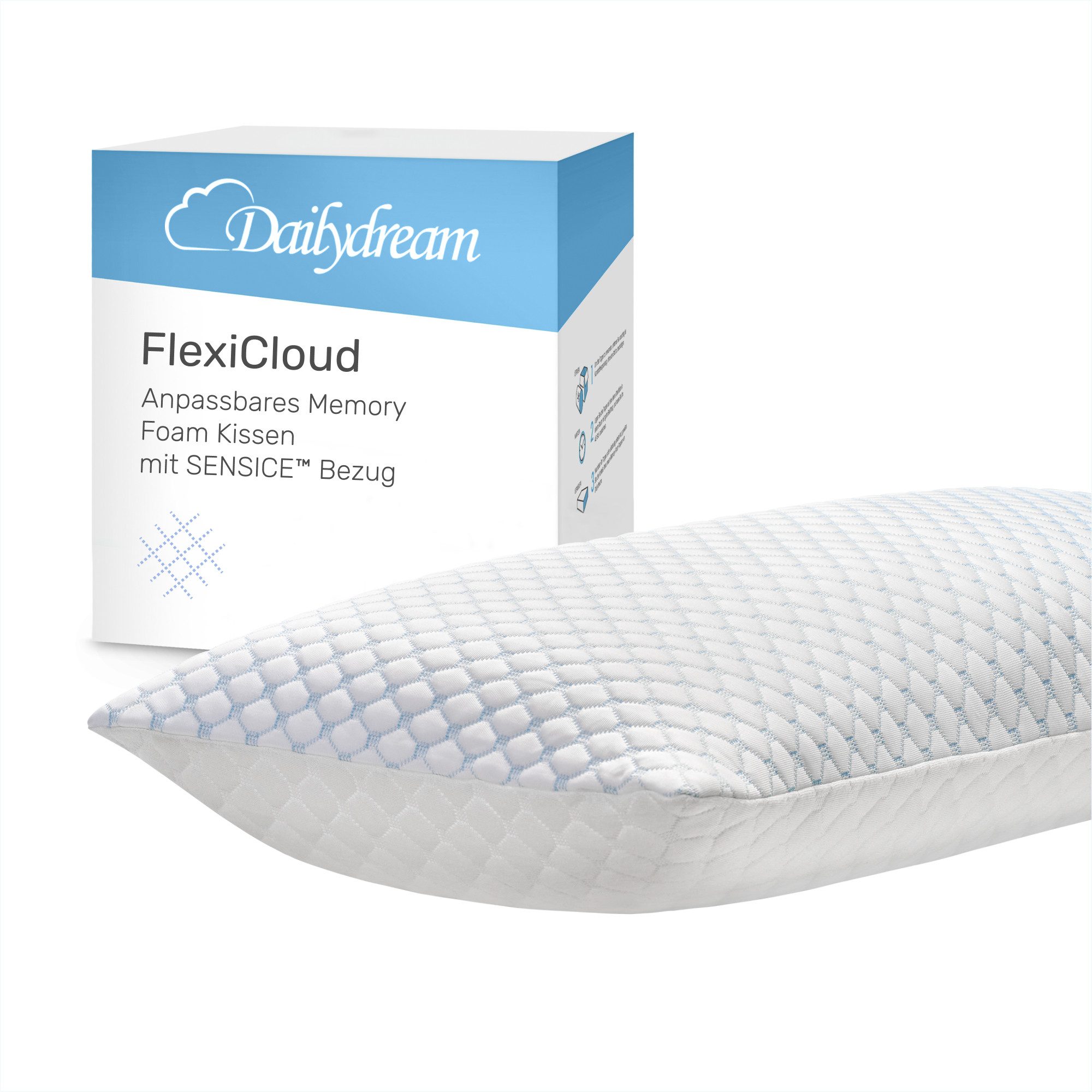 Dailydream Nackenstützkissen Dailydream FlexiCloud Nackenstützkissen mit SENSICE, Memory Foam