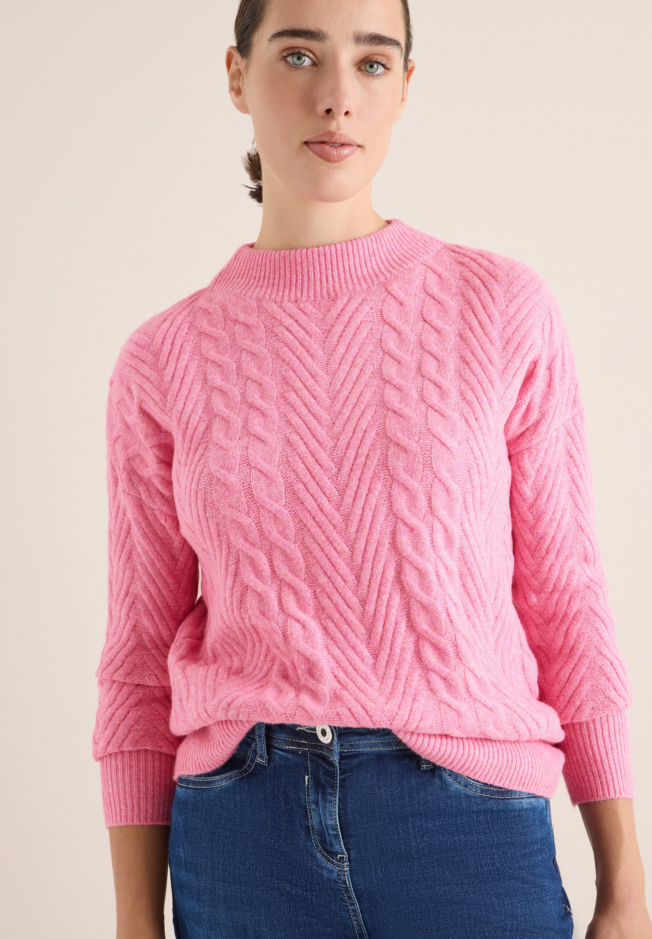 CECIL Вязаные свитера mit Turtle Neck, Zopfmuster