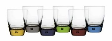 Marine Business Longdrinkglas Wassergläser stapelbar Party Color Base, Set 6 Stück, unzerbrechlich, Ecozen