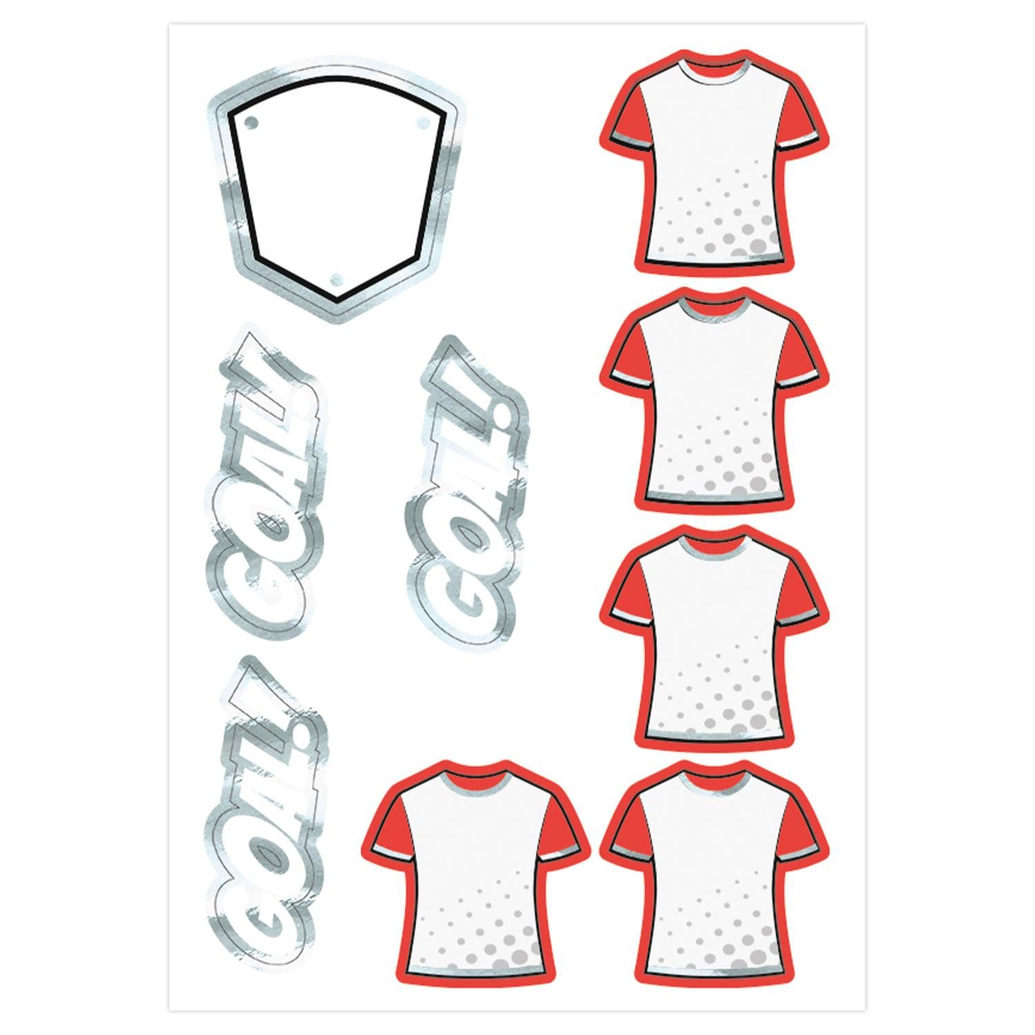 itenga Schultüte itenga DEKO-SET FUSSBALL rot weiss mit Bastel SCHULTÜTE 85 cm sechseck