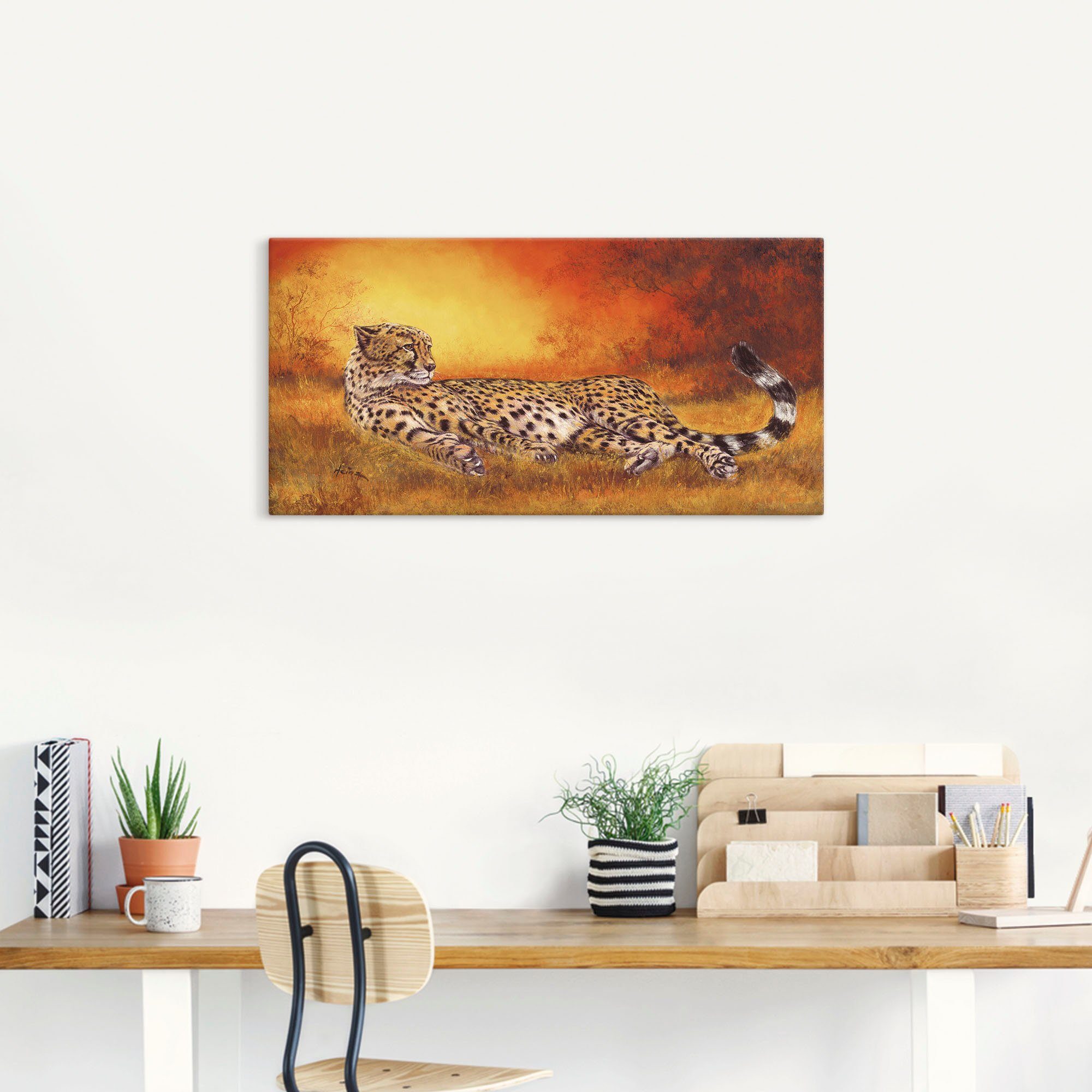 Artland Wandbild »Gepard«, Geparden Bilder (1 Stück), in vielen Größen & Produktarten - Alubild / Outdoorbild für den Außenbereich, Leinwandbild, Poster, Wandaufkleber / Wandtattoo auch für Badezimmer geeignet-HomeTrends