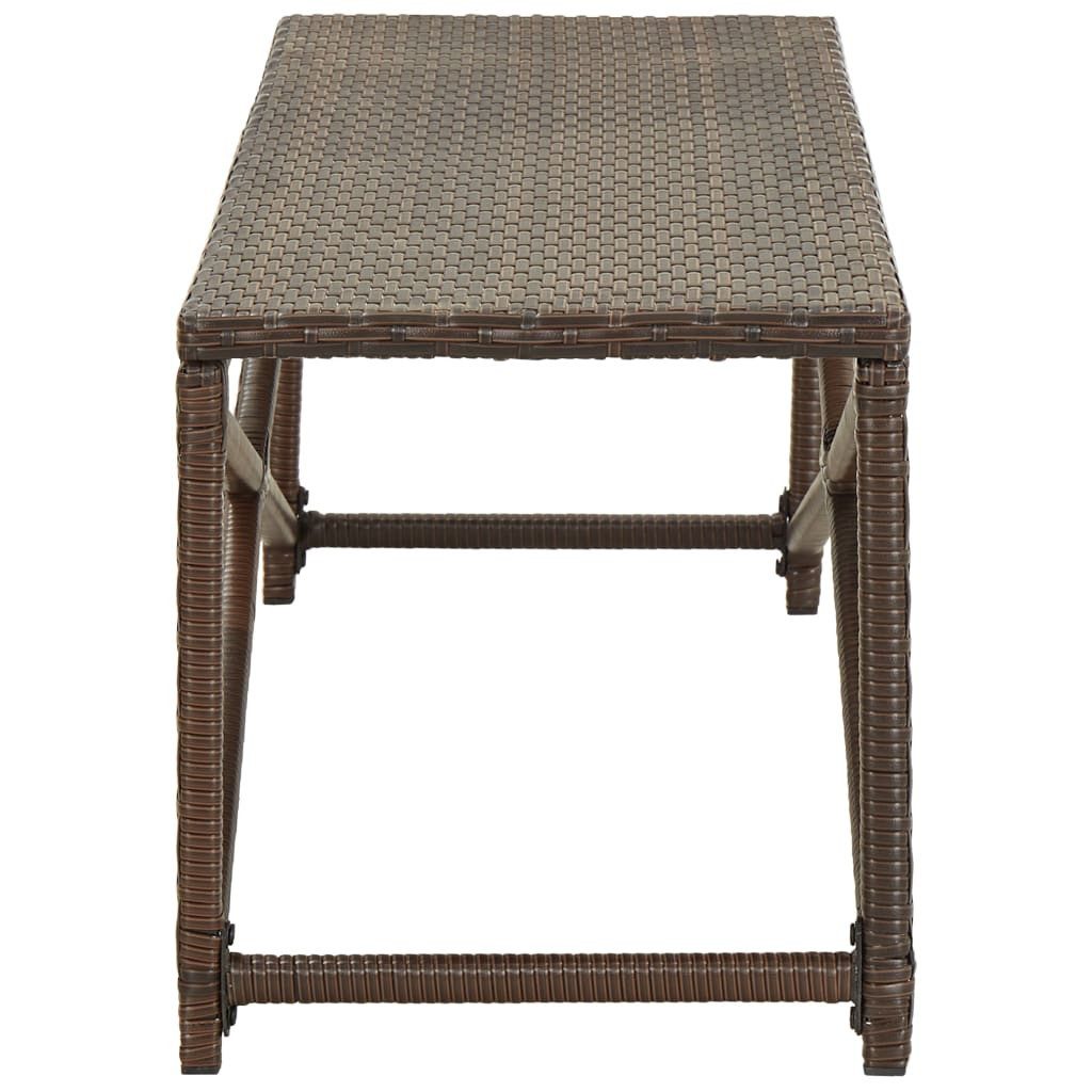 vidaXL Gartenbank Gartenbank 120 cm Poly Rattan Braun (1-St)