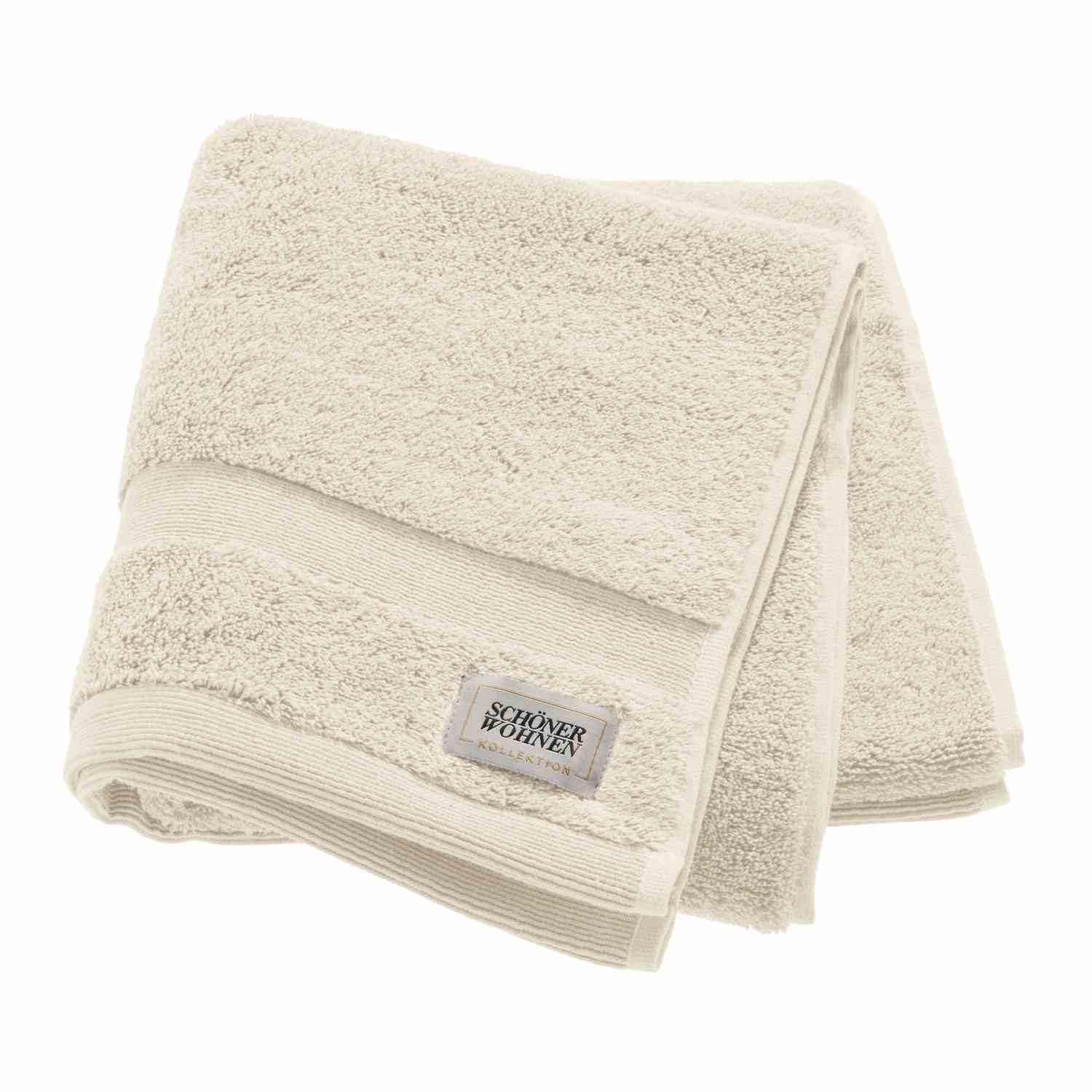 SCHÖNER WOHNEN-Kollektion Handtuch CUDDLY Handtuch, Baumwolle (1-St), 50 x 100 cm in Offwhite