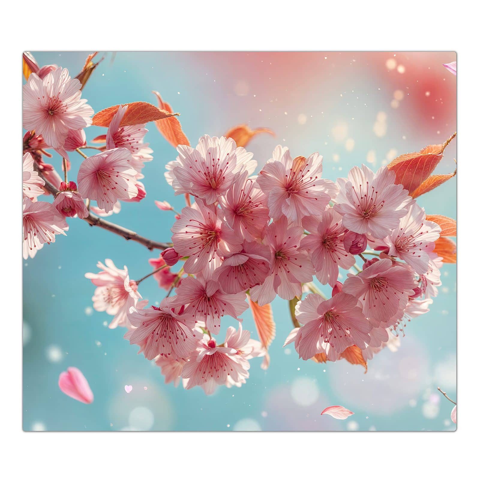Primedeco Herd-Abdeckplatte Herdabdeckplatte Spritzschutz aus Glas Kirschblüte Himmel, Glas, (1 tlg)