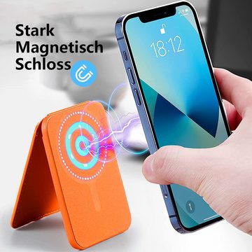 GelldG Smartphone-Hülle MagSafe Wallet mit Standfunktion - Magnetischer Leder Kartenhalter