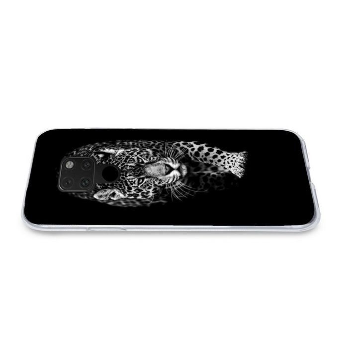 MuchoWow Handyhülle Tiere - Schwarz - Leopard - Weiß - Wild Phone Case Handyhülle Huawei Mate 20 Silikon Schutzhülle OR12193