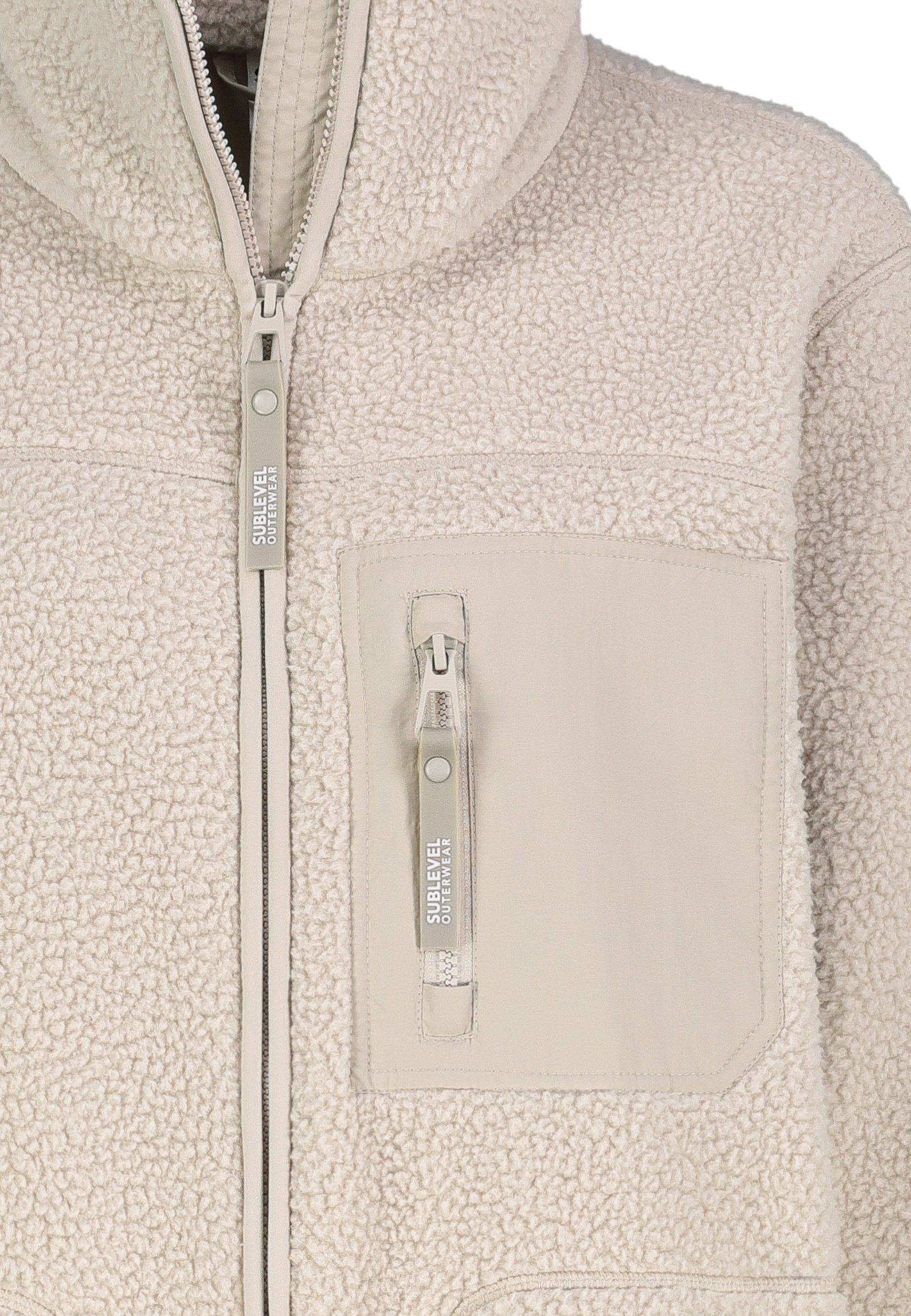 SUBLEVEL Fleecejacke Damen Leo Teddyfleece Kuschelig Übergangsjacke Jacke Outdoor Jacke Perfekte Passform Hochwertige Verarbeitung, Angenehm weich & warm – Bild 4 von 5
