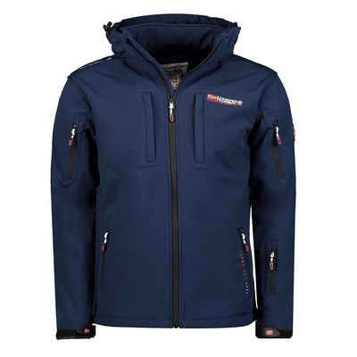 Geographical Norway Softshelljacke Herren Softshell - TUNAR hochschließender Kragen, mit abnehmbarer Kapuze