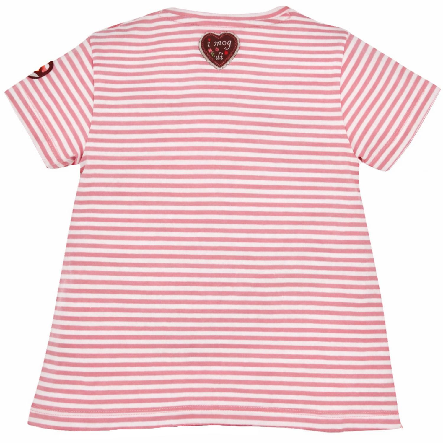 BONDI T-Shirt Mädchen T-Shirt 'Spatzl' mit Reh 86844, Rosa Weiß
