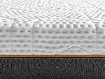 Kaltschaummatratze DIAMOND DEGREE SOFT, 90 x 200 cm, 7-Zonen, Dunlopillo, 25 cm hoch, Kalt- und Komfortschaumkern, mit Graphitpartikel