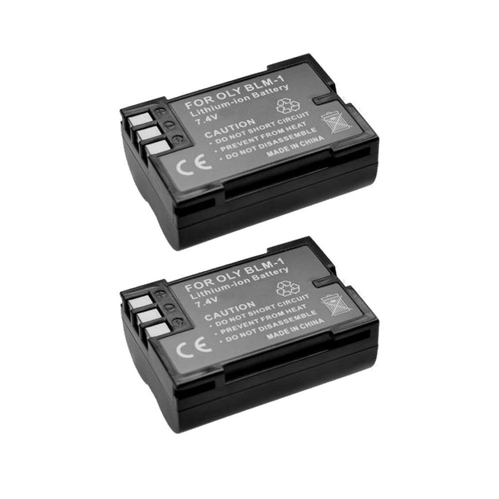 Trade-Shop 2x Akku passend für Olympus E1 E3 E300 E330 E500 E510 E515 E520 Kamera-Akku Li-Ion 2000 mAh (7,4 V)