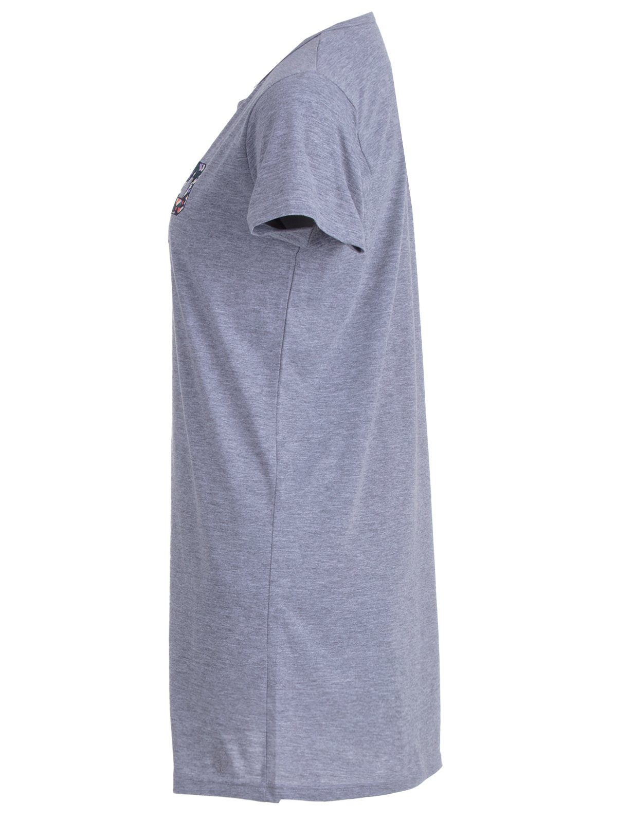 Kurzarm zeitlos Nachthemd grau - NAP Nachthemd