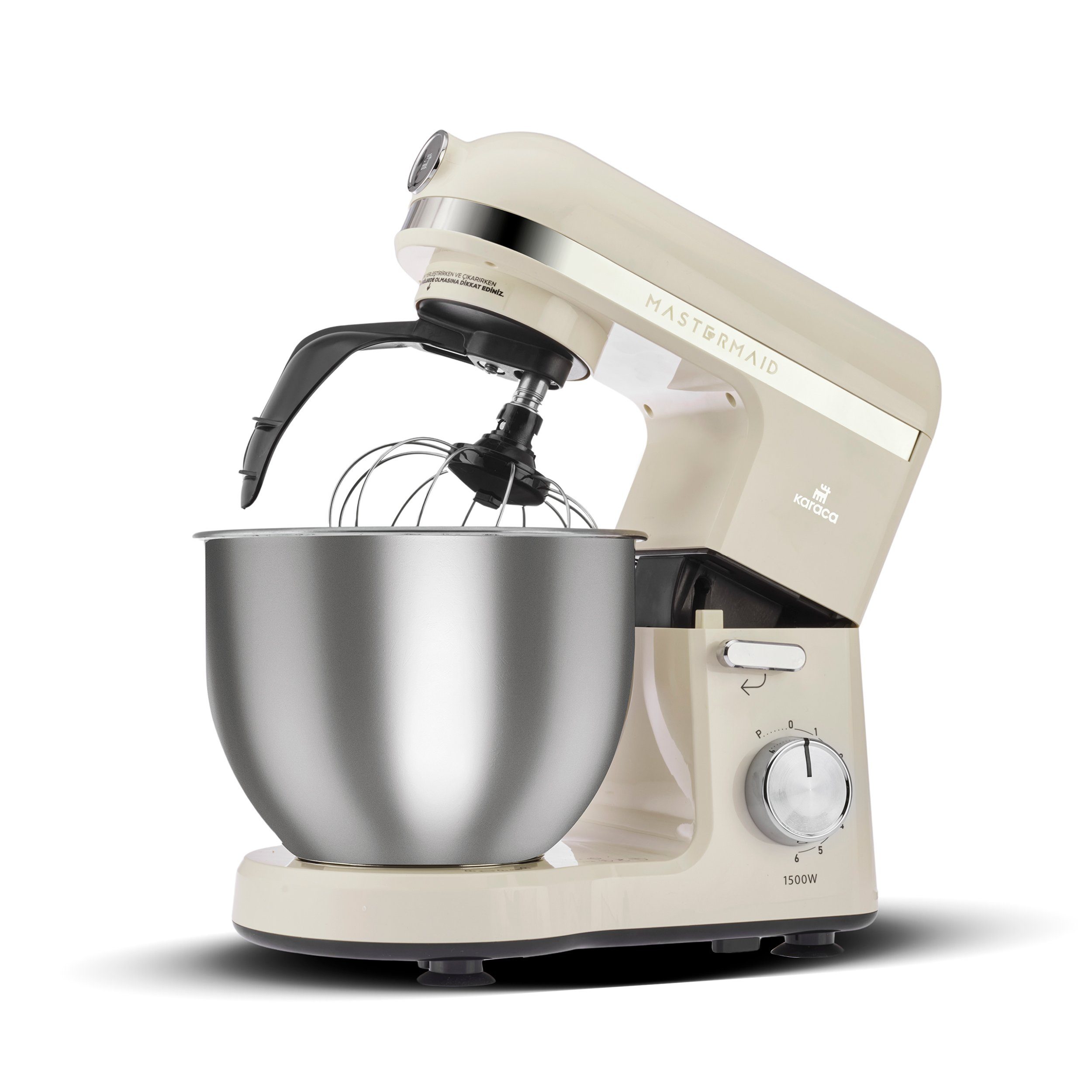 Karaca Küchenmaschine, Mastermaid Chef Pro 5L Küchenmaschine Mixer 1500W, Weiche Creme
