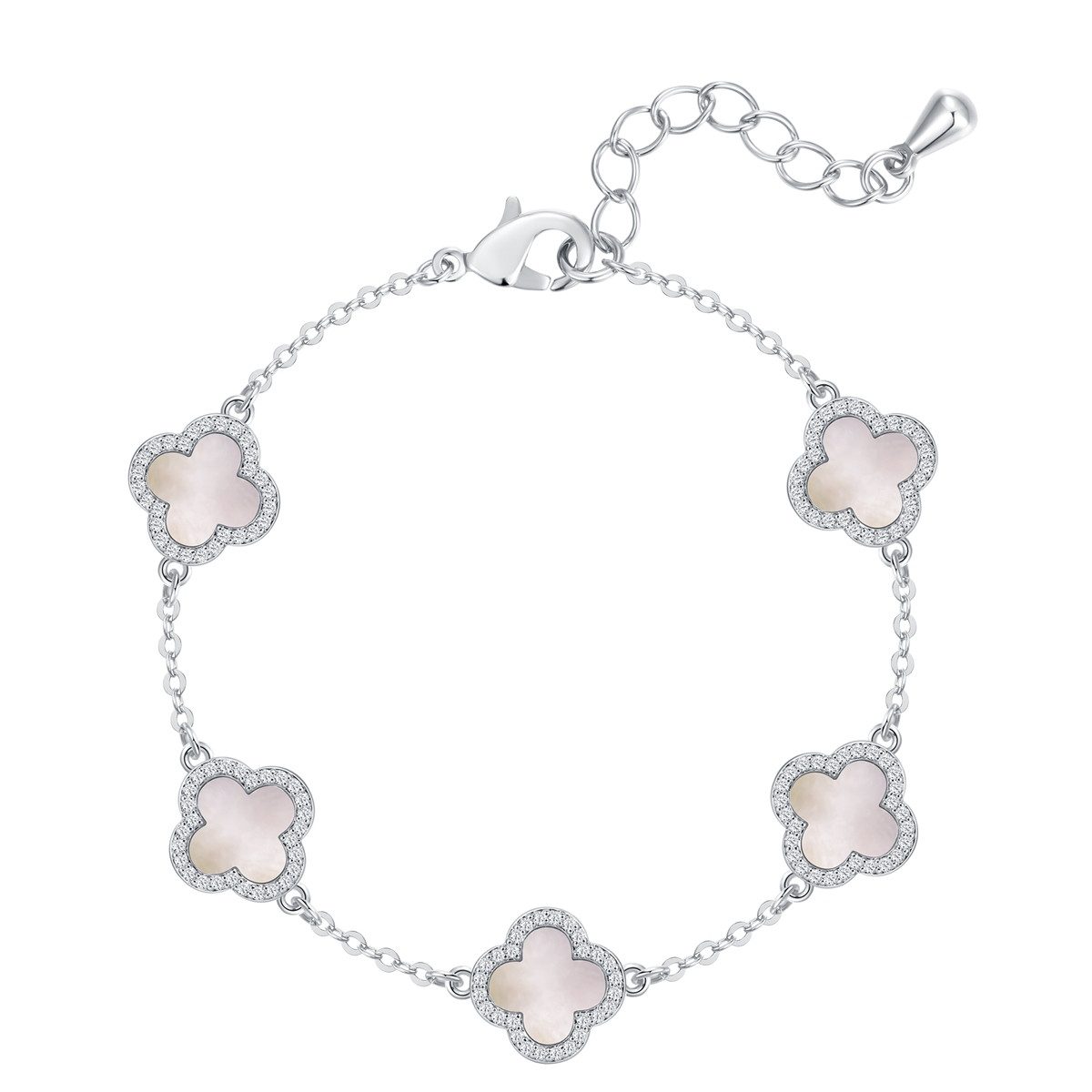 Armband Kleeblatt versilbert