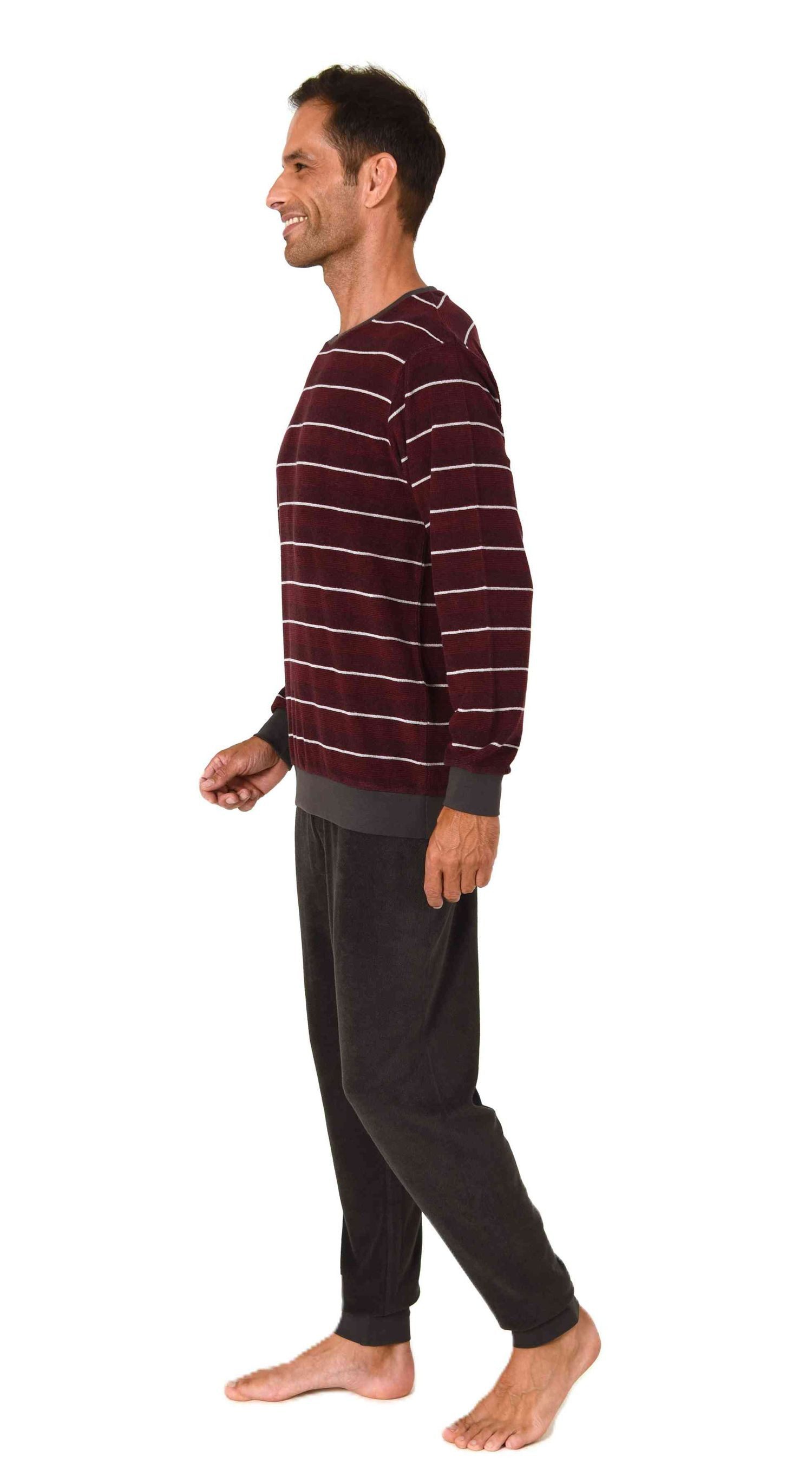 Normann Pyjama Normann Herren Frottee Schlafanzug mit Bündchen - auch in Üb günstig online kaufen