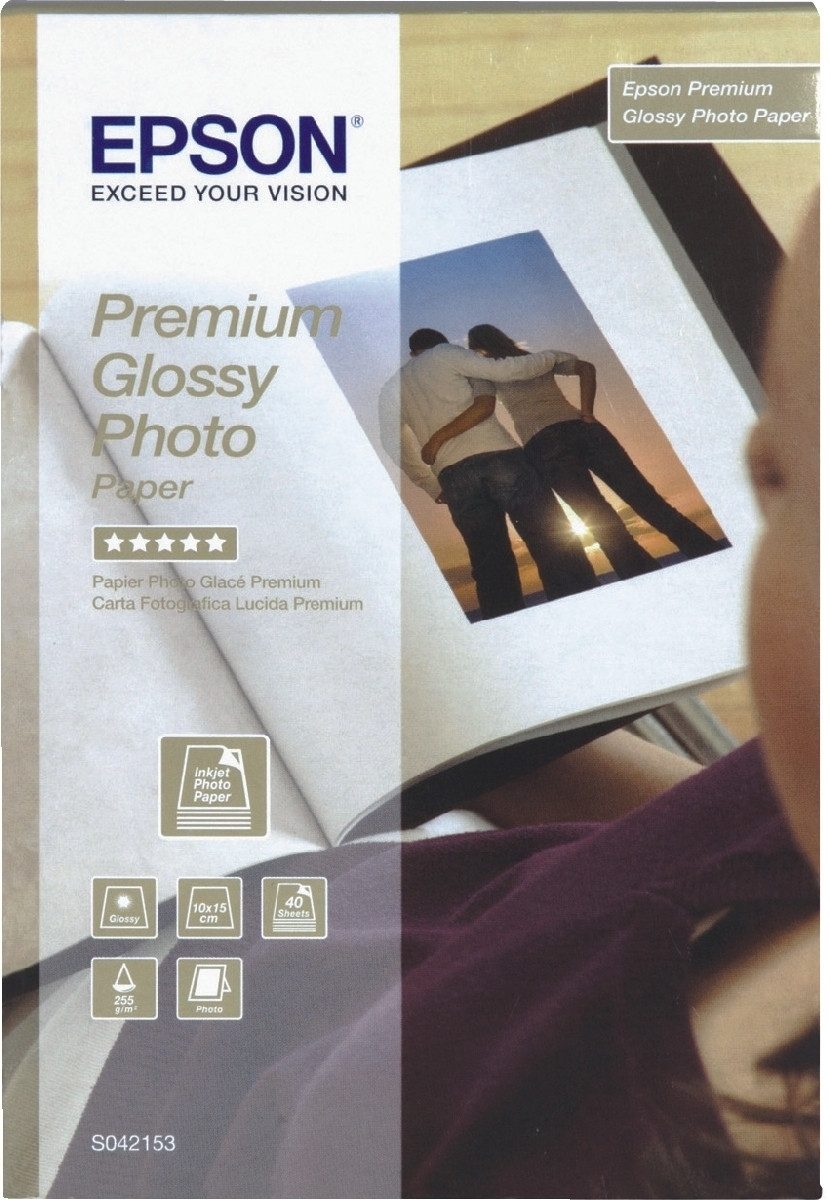 Epson Fotopapier Fotopapier 10x15cm 255g/qm Premium Glossy VE=40 Blatt