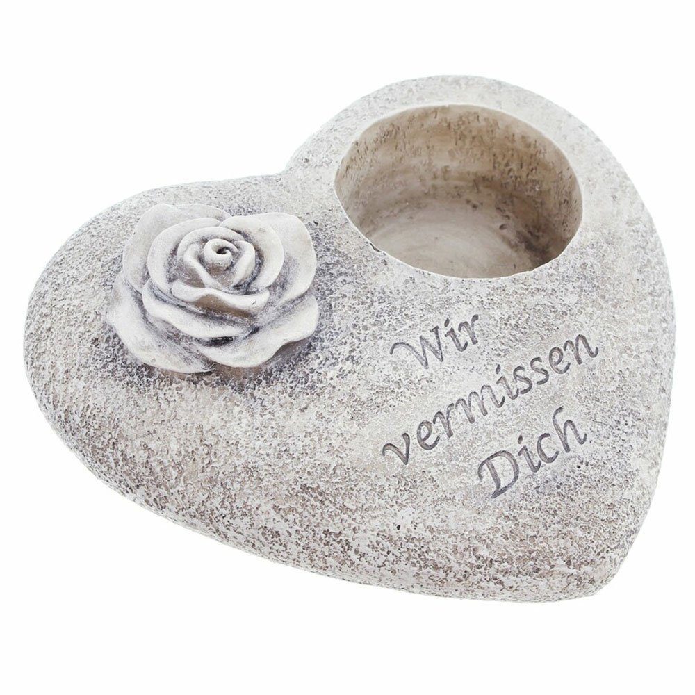 Home-trends24.de Grabkerze Grabschmuck Herz für Grab-Kerze Schriftzug Traue günstig online kaufen