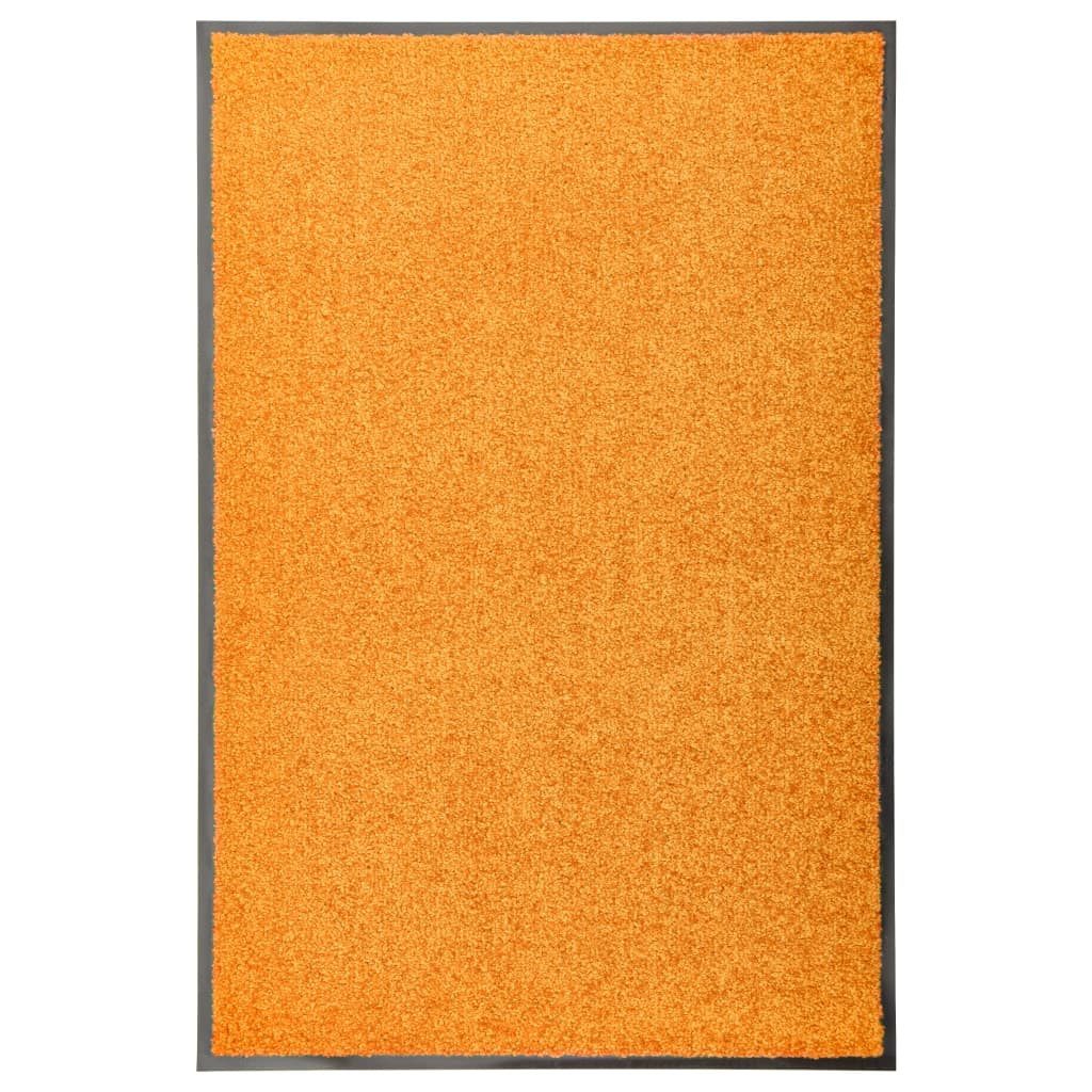 vidaXL Fußmatte 60 x 90 cm Türmatte Fußmatte Waschbar Orange 60x90 cm Schmutzfangmatte, Rechteck, Höhe: 0 mm