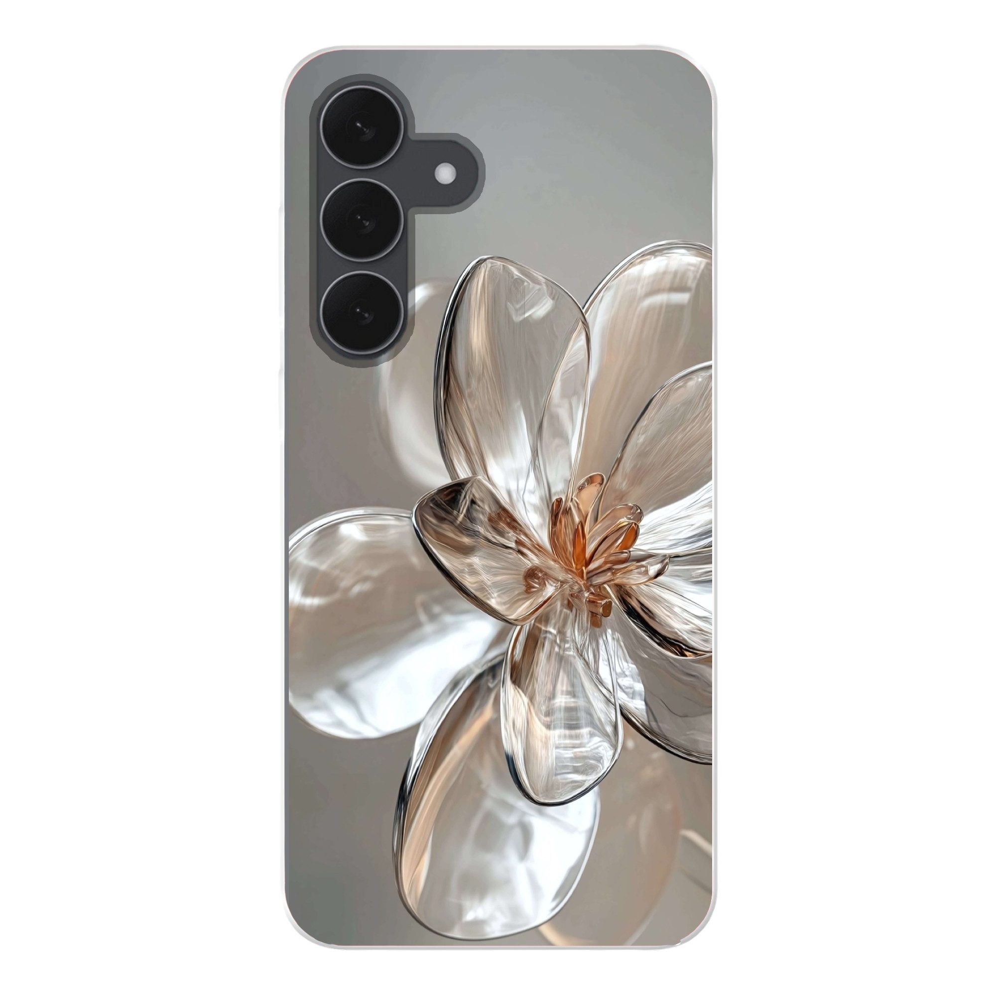 MuchoWow Handyhülle für Samsung Galaxy S25 FE Blume - Gläser - Transluzent, Smartphone-Bumper, Print, Handy Schutzhülle Dünn