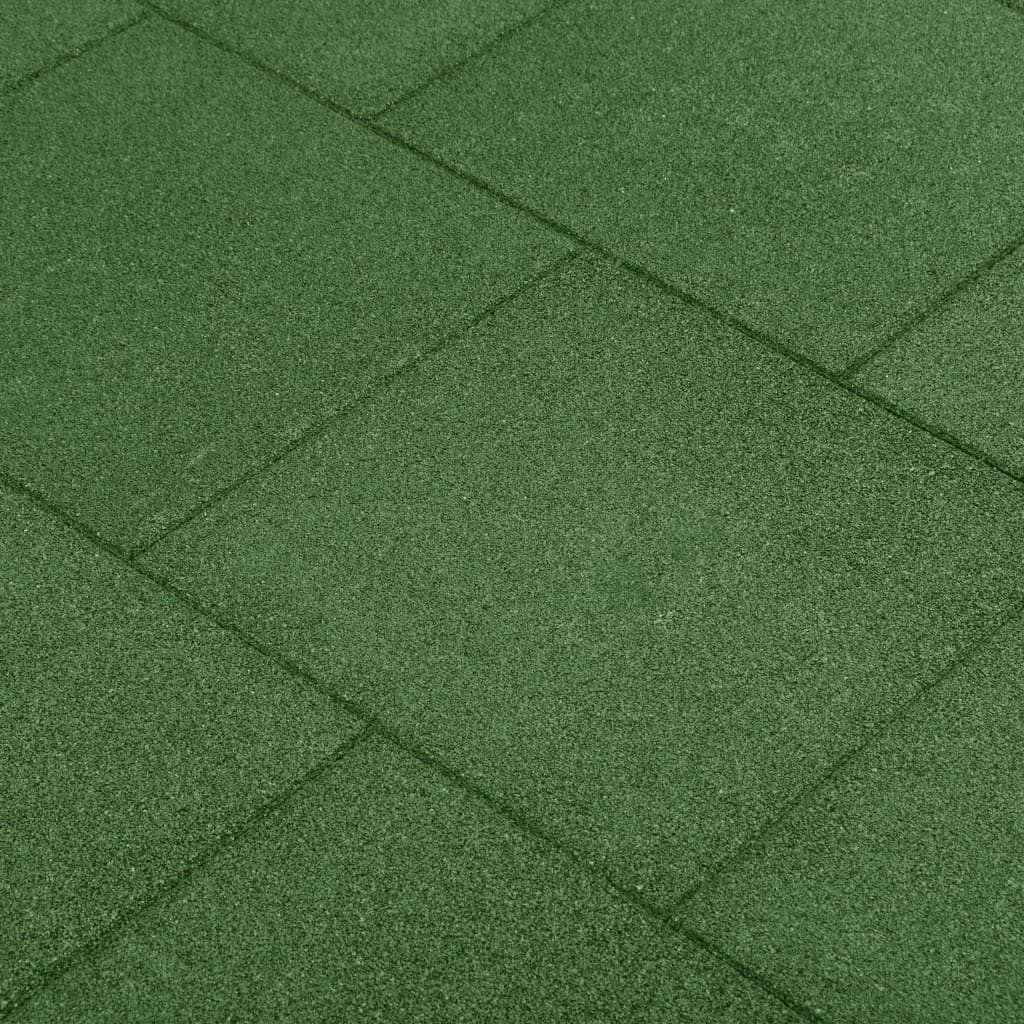 vidaXL Bodenschutzmatte Fallschutzfliesen 18 Stk Gummi 50 x 50 x 3 cm Grün Fallschutzmatte