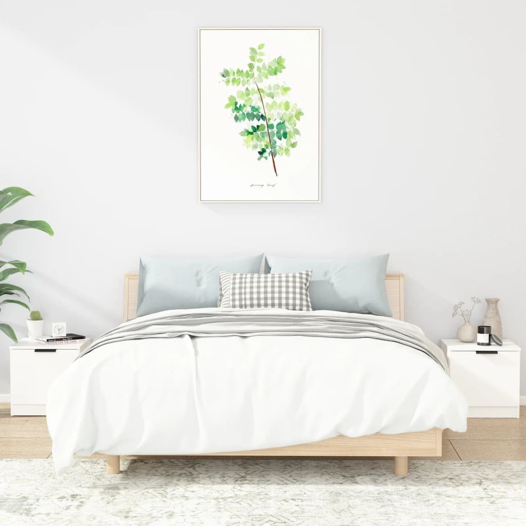 furnicato Nachttisch Nachttische 2 Stk. Weiß 40x39x40 cm (2-St)