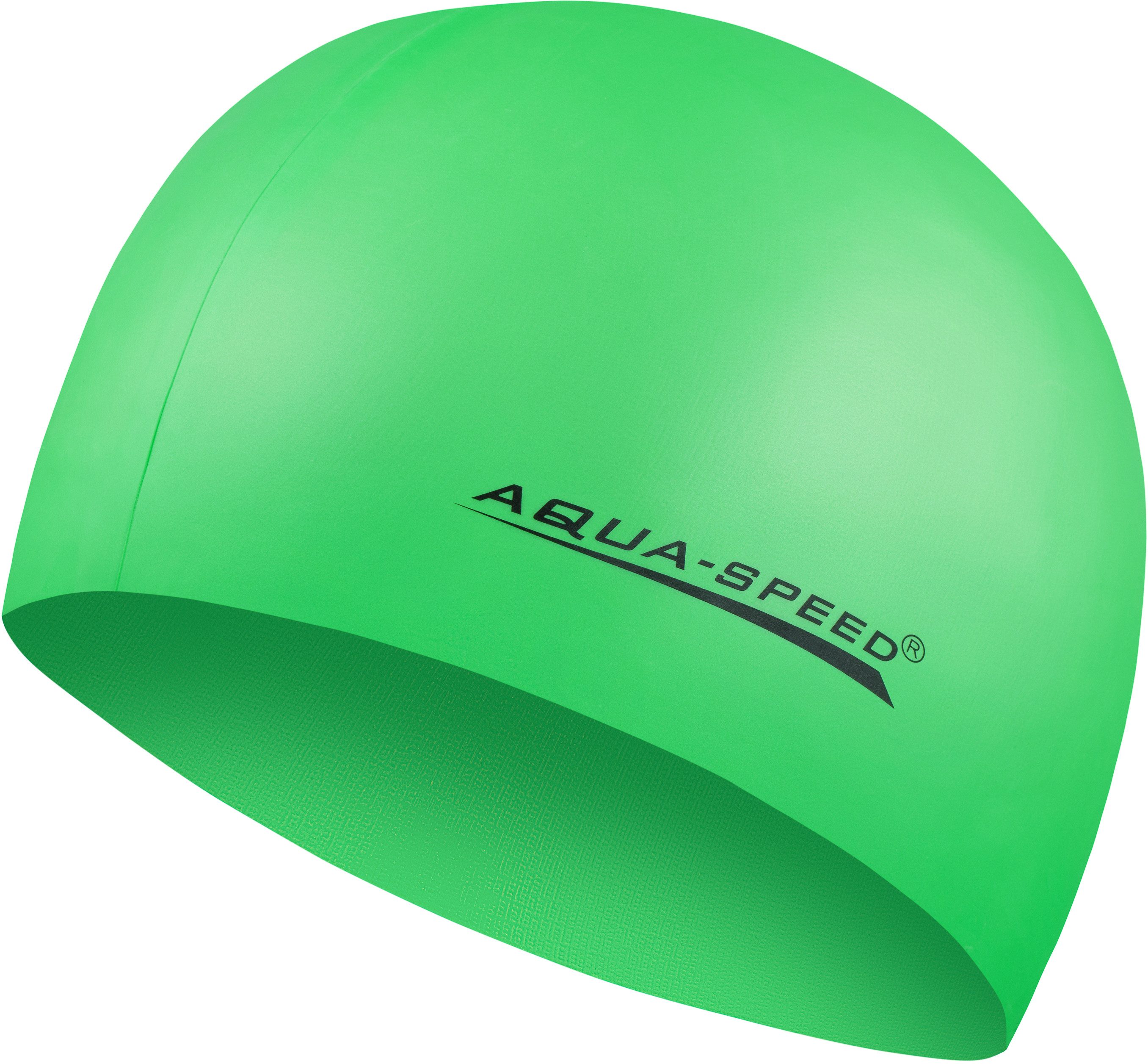 Aqua Speed Badekappe Badehaube Super-Stretch Grün Chlorresistent & dehnbar (Dehnbares Silikon – passt sich jeder Kopfform an), Chlorresistentes Material – langlebig & reißfest