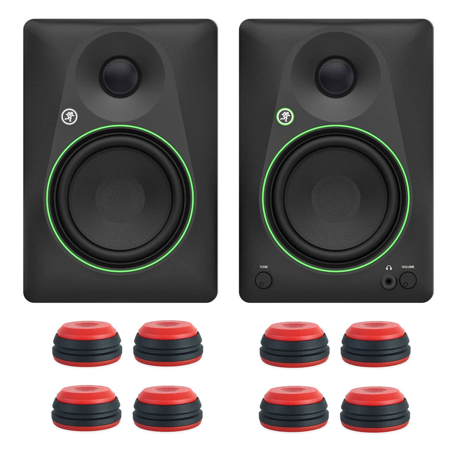 Mackie Studio-Monitore CR5BT mit Boxenfüße Rot Bluetooth-Lautsprecher