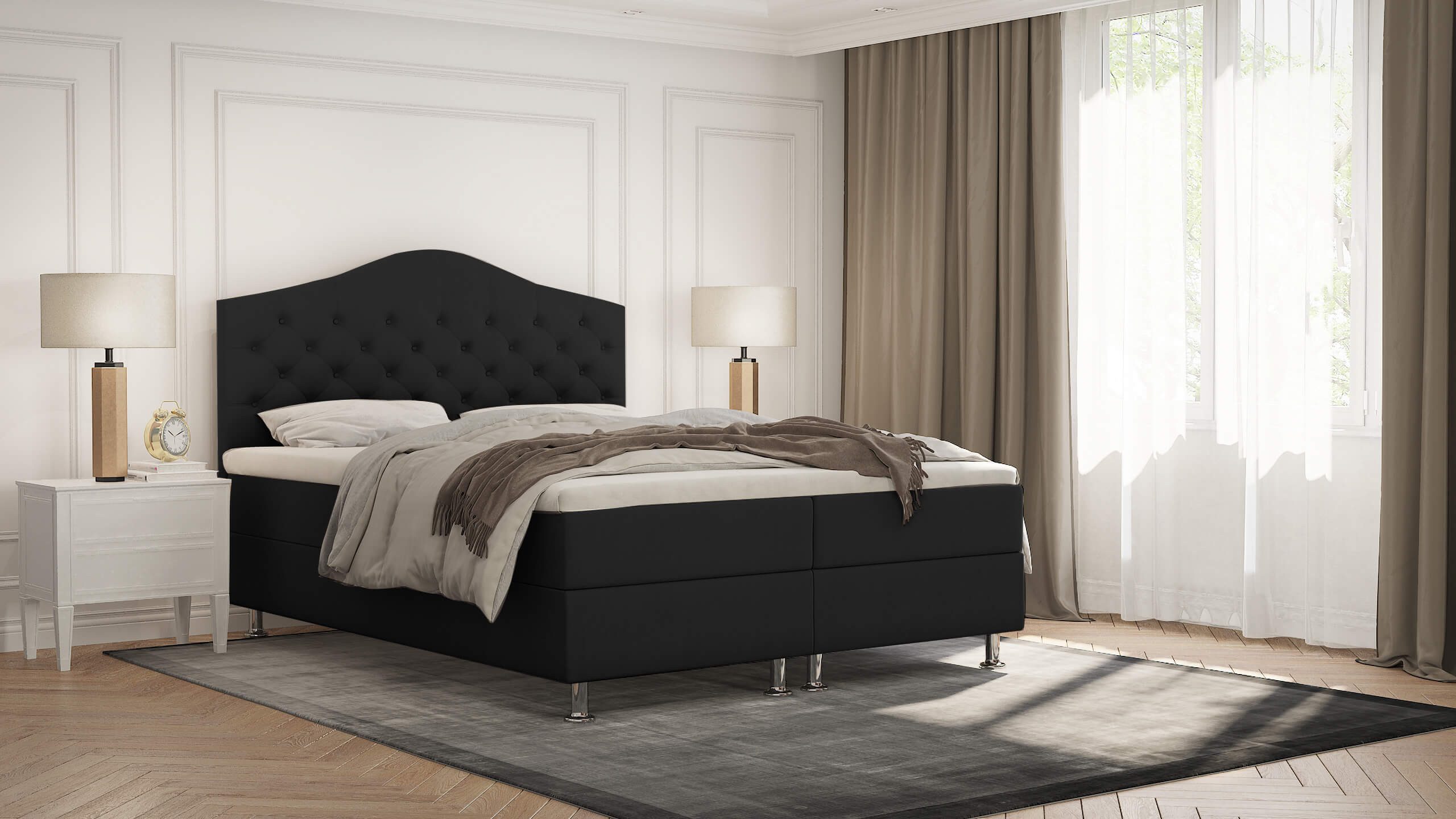 Best for Home Boxspringbett Glamour Bonellfederkern günstig online kaufen