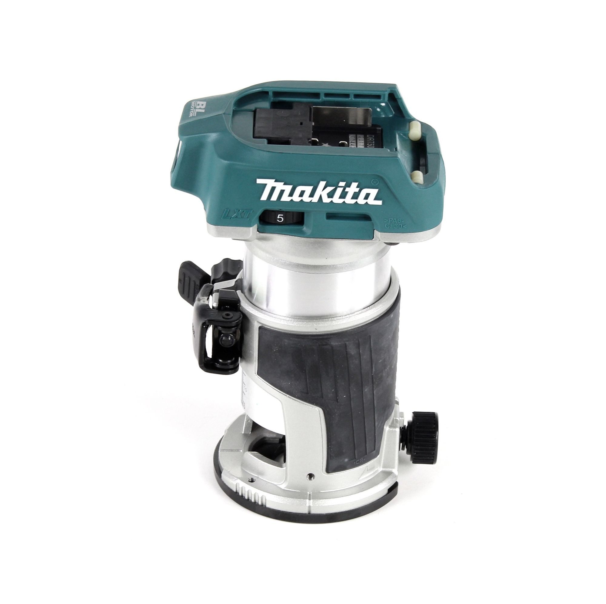 Makita Akku-Multifunktionsfräse DRT 50 Z Akku Multifunktionsfräse 18V Brushless Solo + Fu?hrungsschie