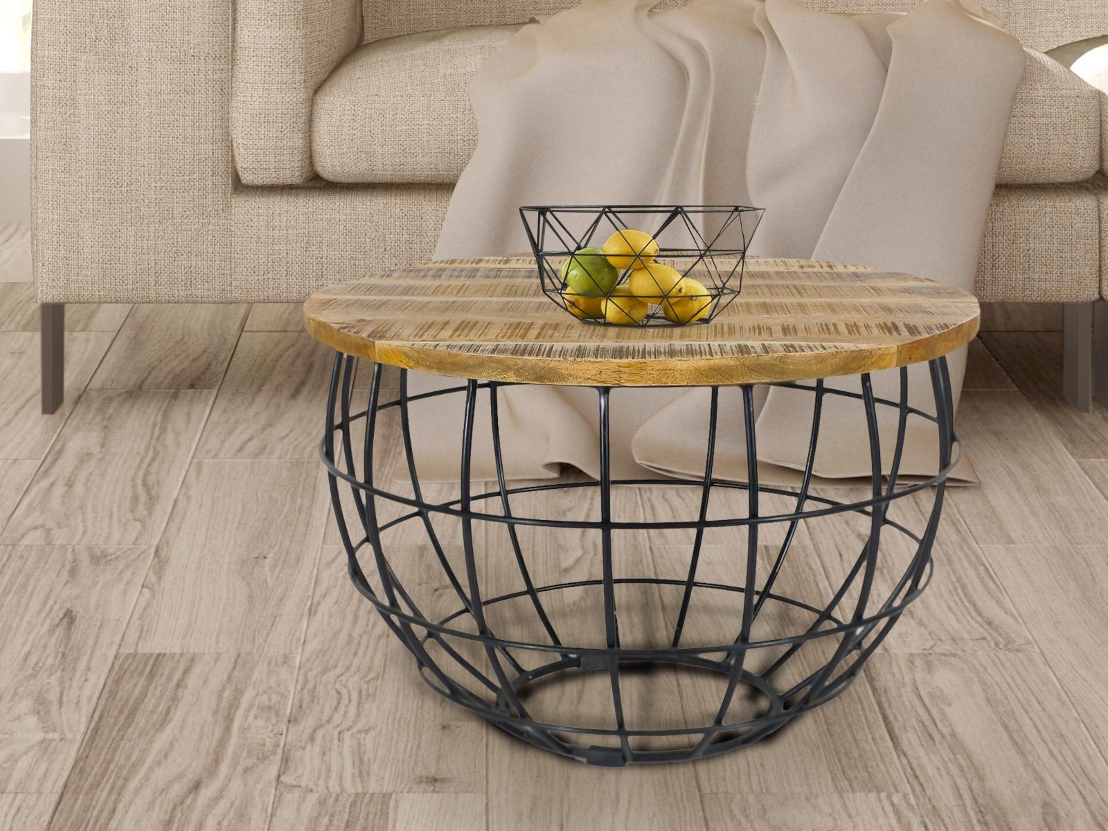 Amagohome Couchtisch Couchtisch Wohnzimmer-Tisch rund ø 55 cm Beistelltisch günstig online kaufen