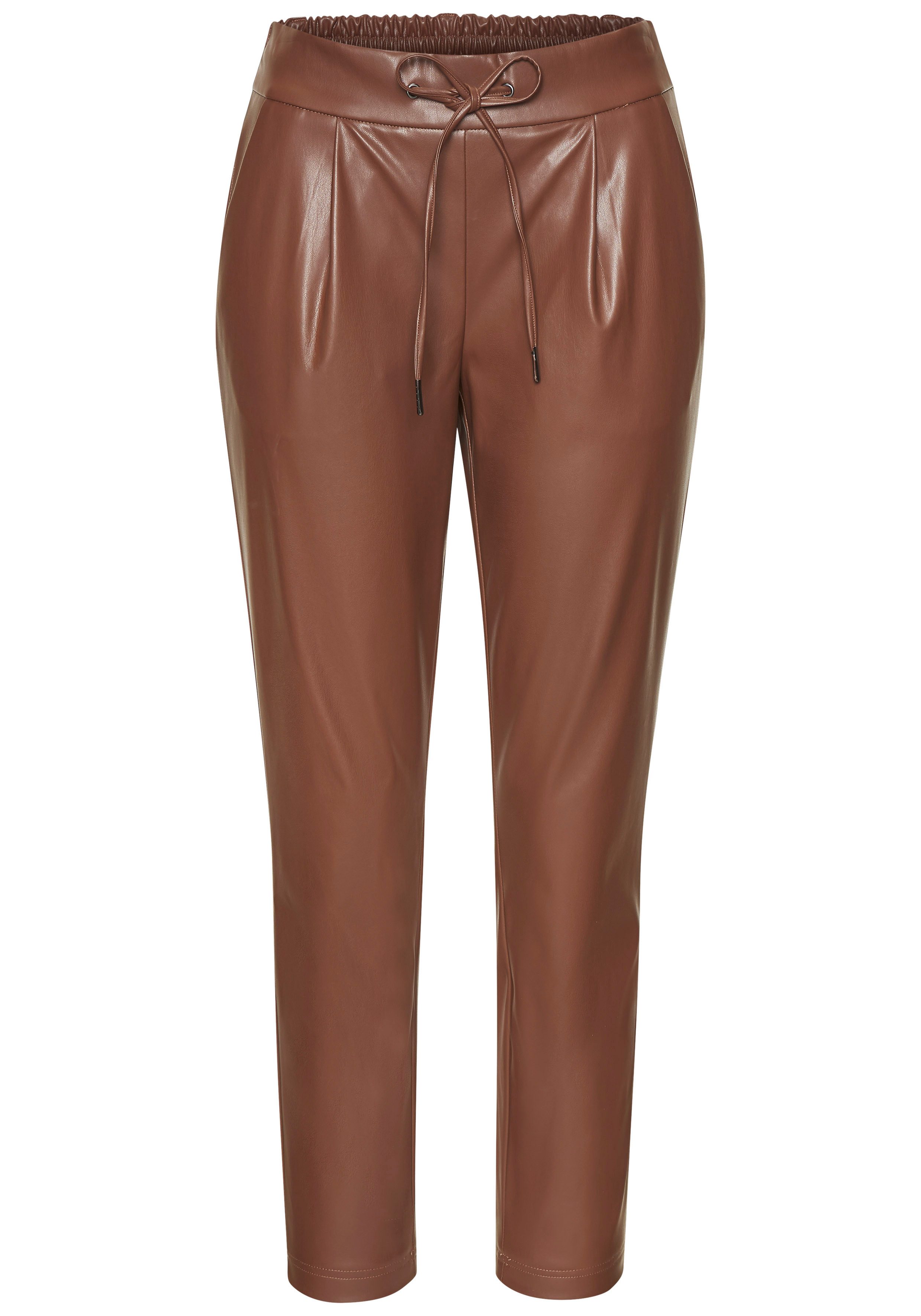 LASCANA Schlupfhose aus Lederimitat, bequeme Stoffhose, günstig online kaufen