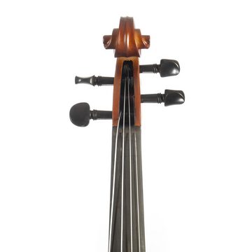 FAME Violine, FVN-110 Violine 1/4, Massiver Ahornkorpus, Fichtendecke, Ebenholzgriffbrett, Carbon-Saitenhalter, Inklusive Brasilholz-Bogen und Etui, FVN-110 Violine, 1/4 Violine, Massiver Ahornkorpus