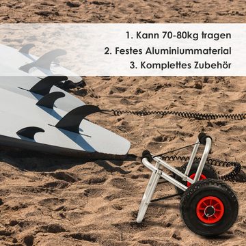 Randaco Einerkajak Kajakwagen Kanuwagen Bootswagen Transportwagen Trolley Surfwagen, SUP Bootstrailer für Kanu Surfboard Faltboot Surfwagen Bootstrailer