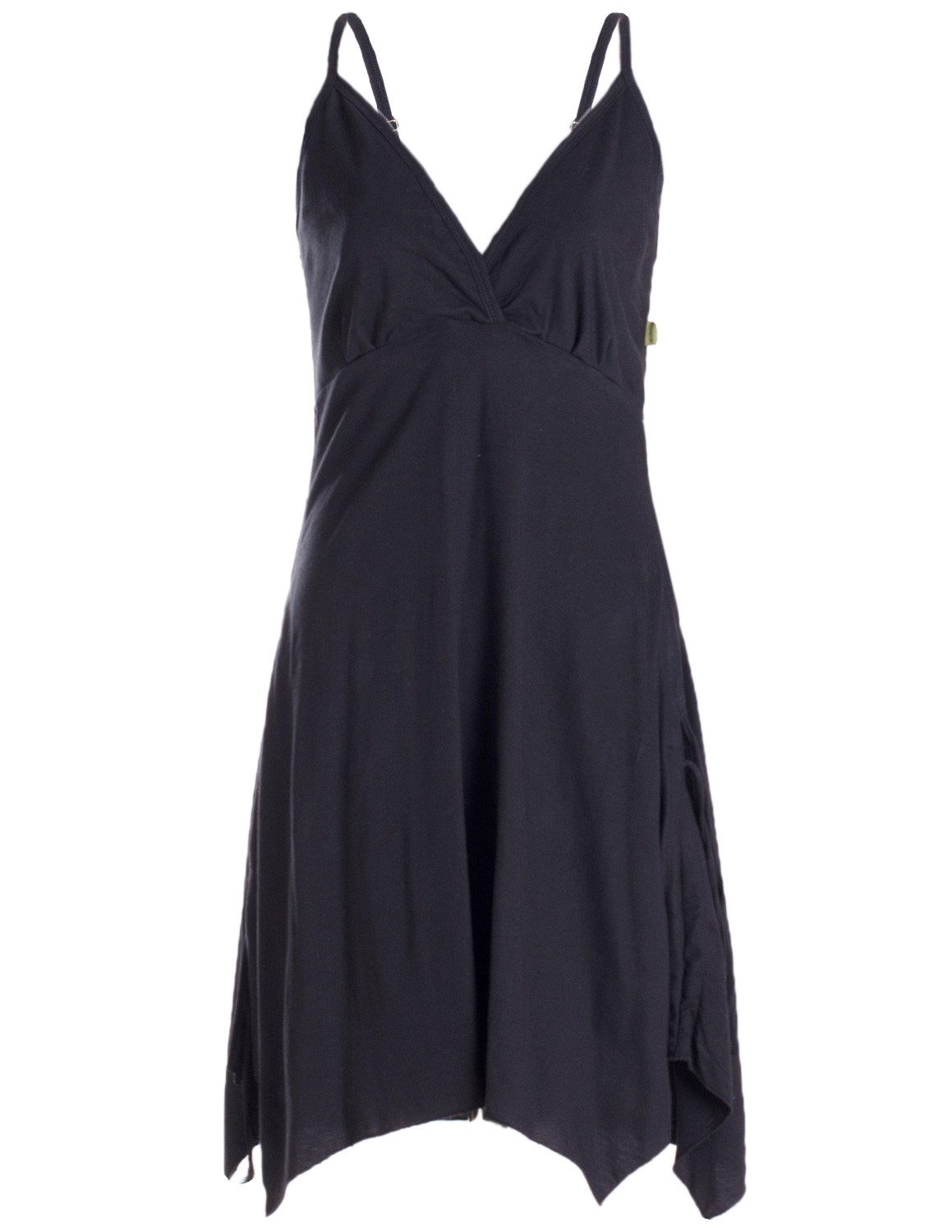 Vishes Sommerkleid Damen Bio-Baumwolle Spaghettiträger-Kleid Hippie, Ethno, Goa Style