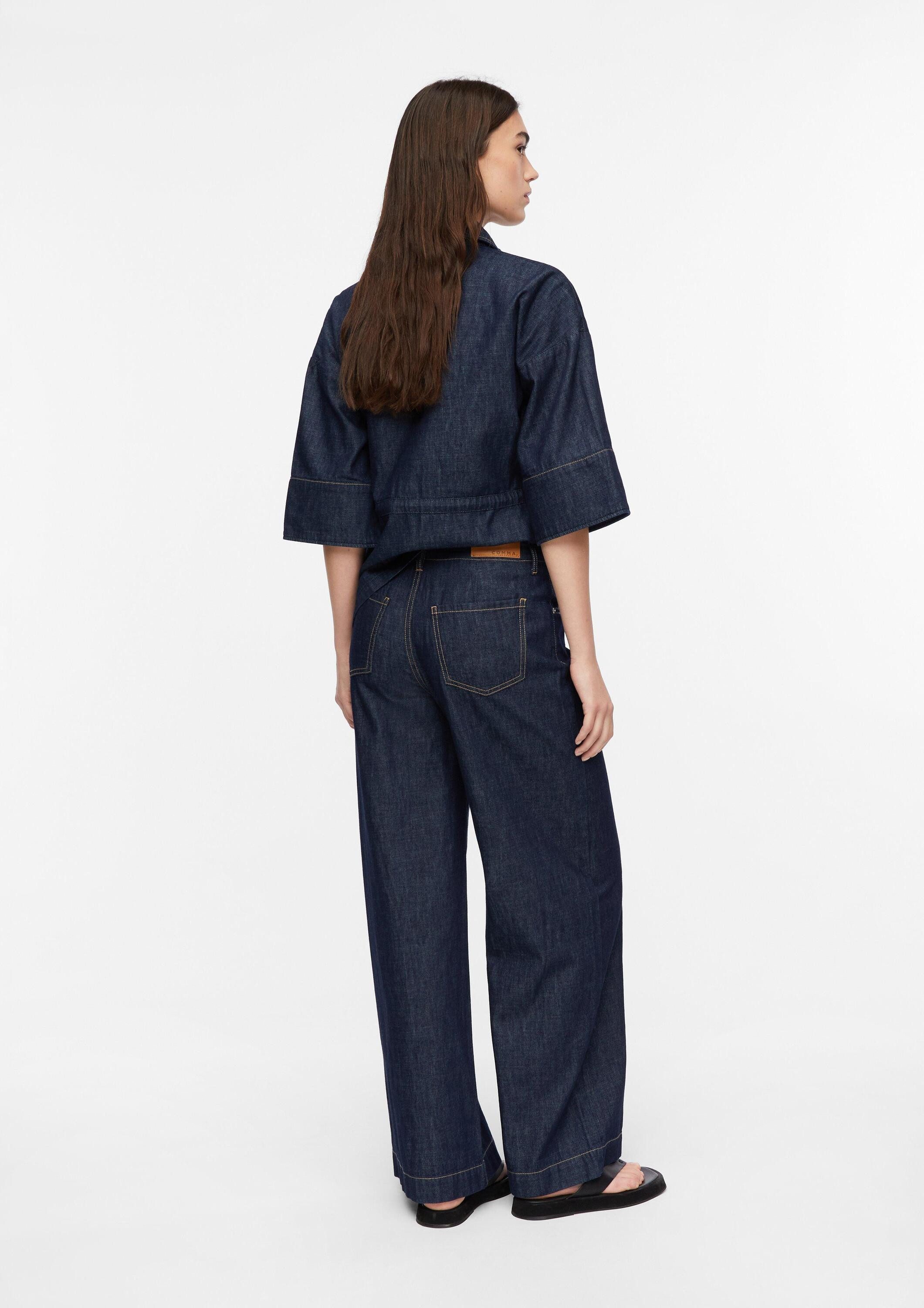 comma Weite Jeans Jeans-Hose ANNA - Leichte Wide Leg Jeans