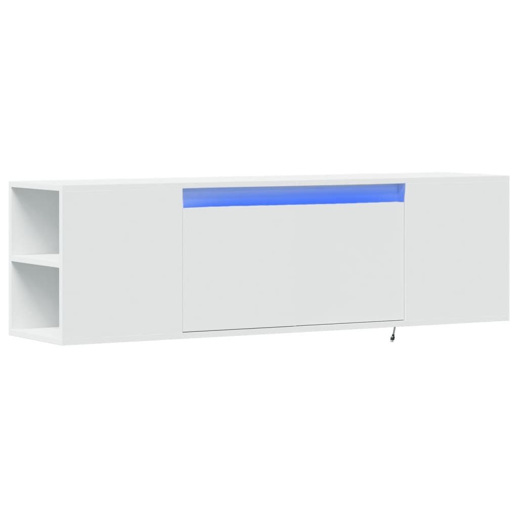 vidaXL TV-Wand TV-Wandschrank mit LED-Beleuchtung Weiß günstig online kaufen