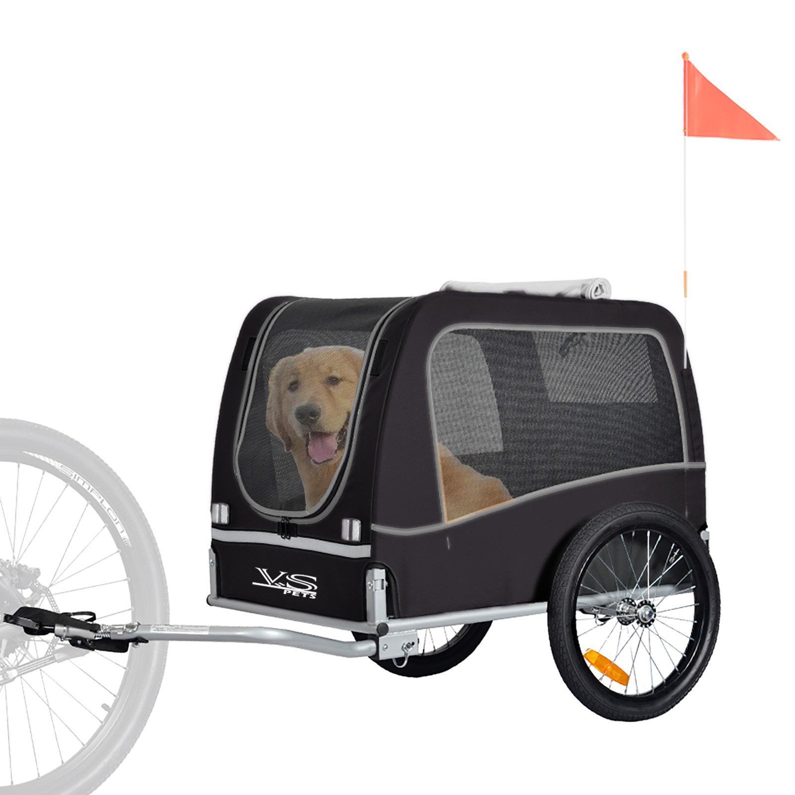TIGGO Fahrradhundeanhänger Tiggo VS Classical Hundeanhänger Fahrradanhänger für Hunde bis 30 kg, Geeignet für einen Hund bis 30 kg oder mehrere kleine Hunde.
