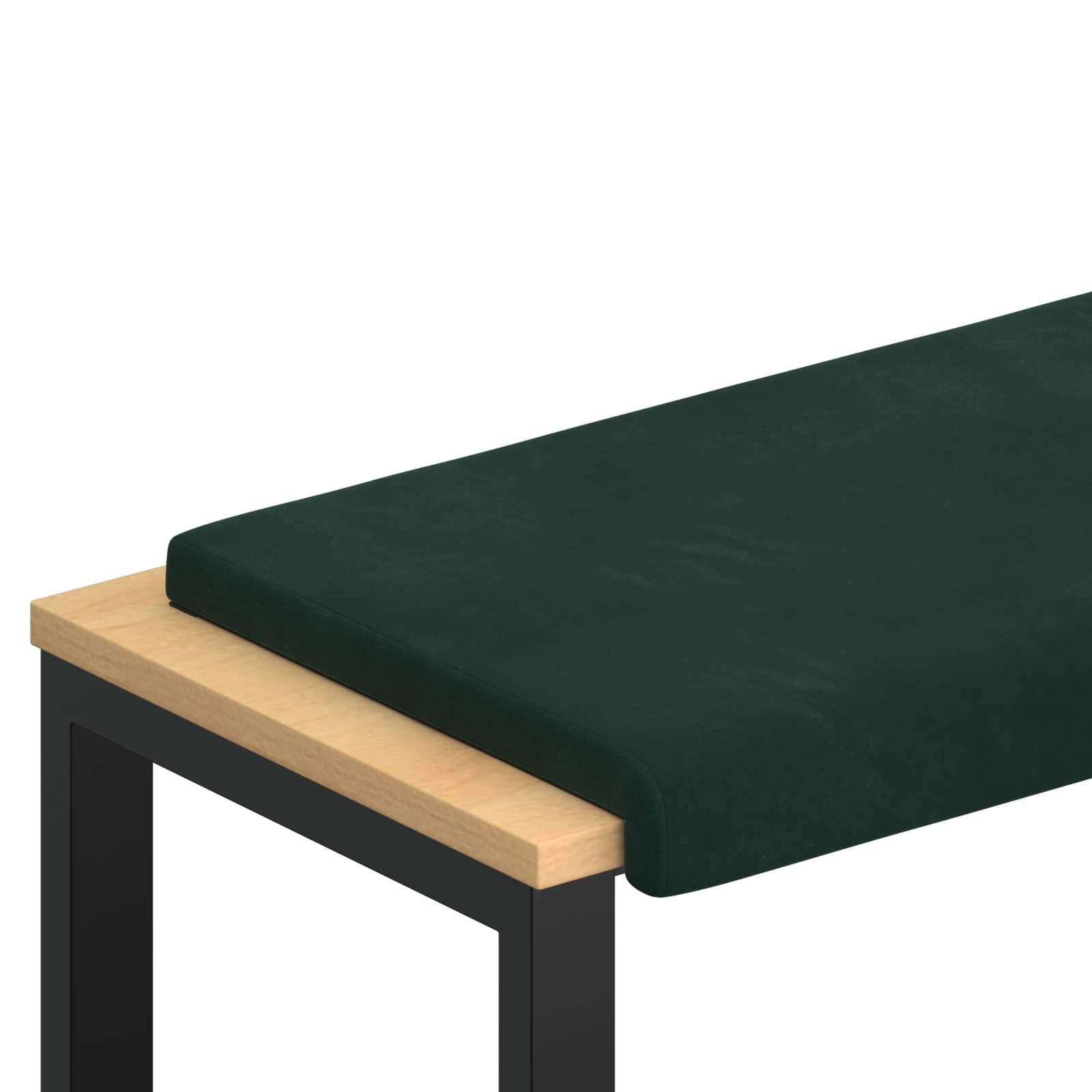 vidaXL Sitzauflage Bankkissen Samt Dunkelgrün Tiefe 35 cm, (1 St)