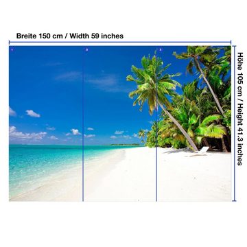 wandmotiv24 Fototapete Strand und Meer Karibik, glatt, Wandtapete, Motivtapete, matt, Vliestapete