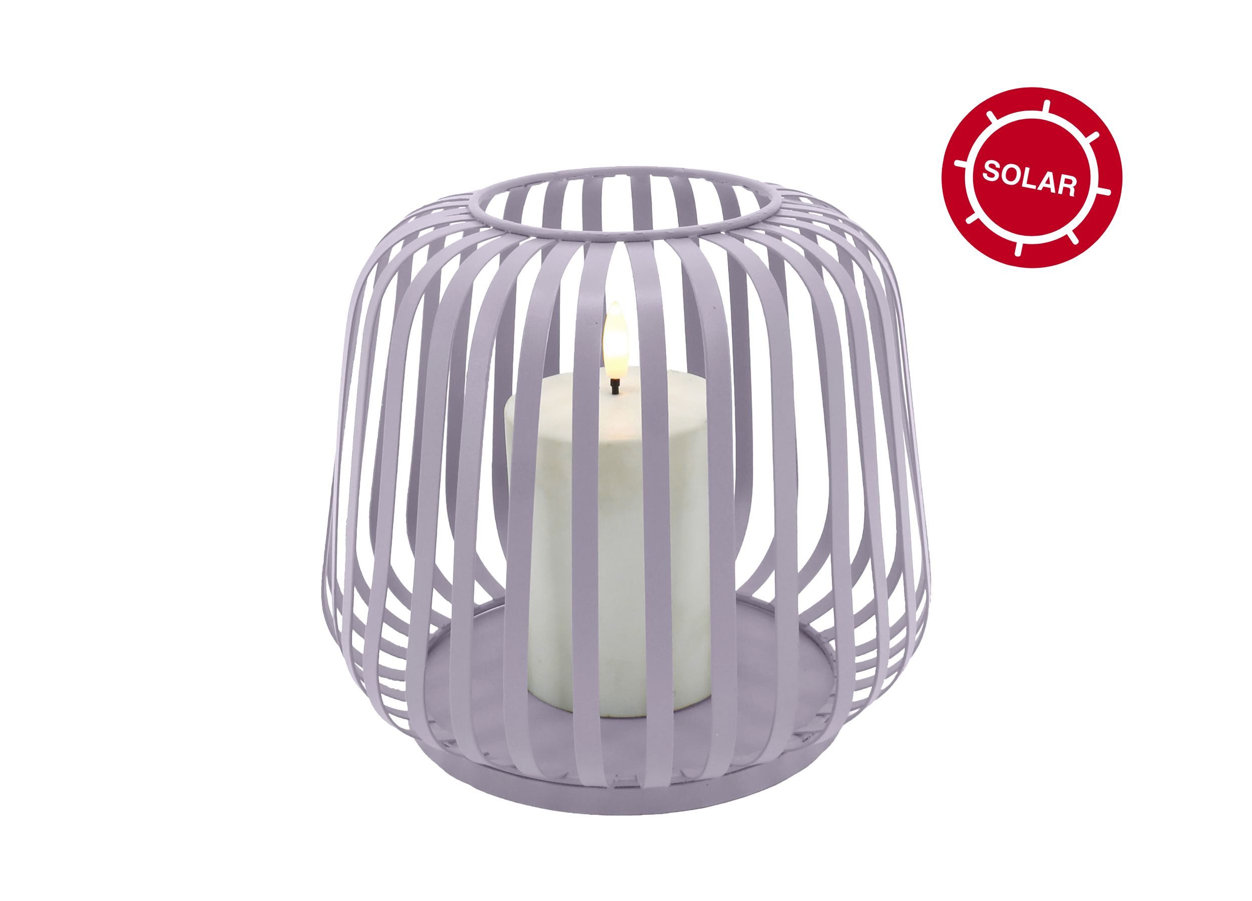 LC Home LED-Kerze Candela Lights Solar Laterne Cottage Metal mit LED Kerze Outdoor (1-tlg)