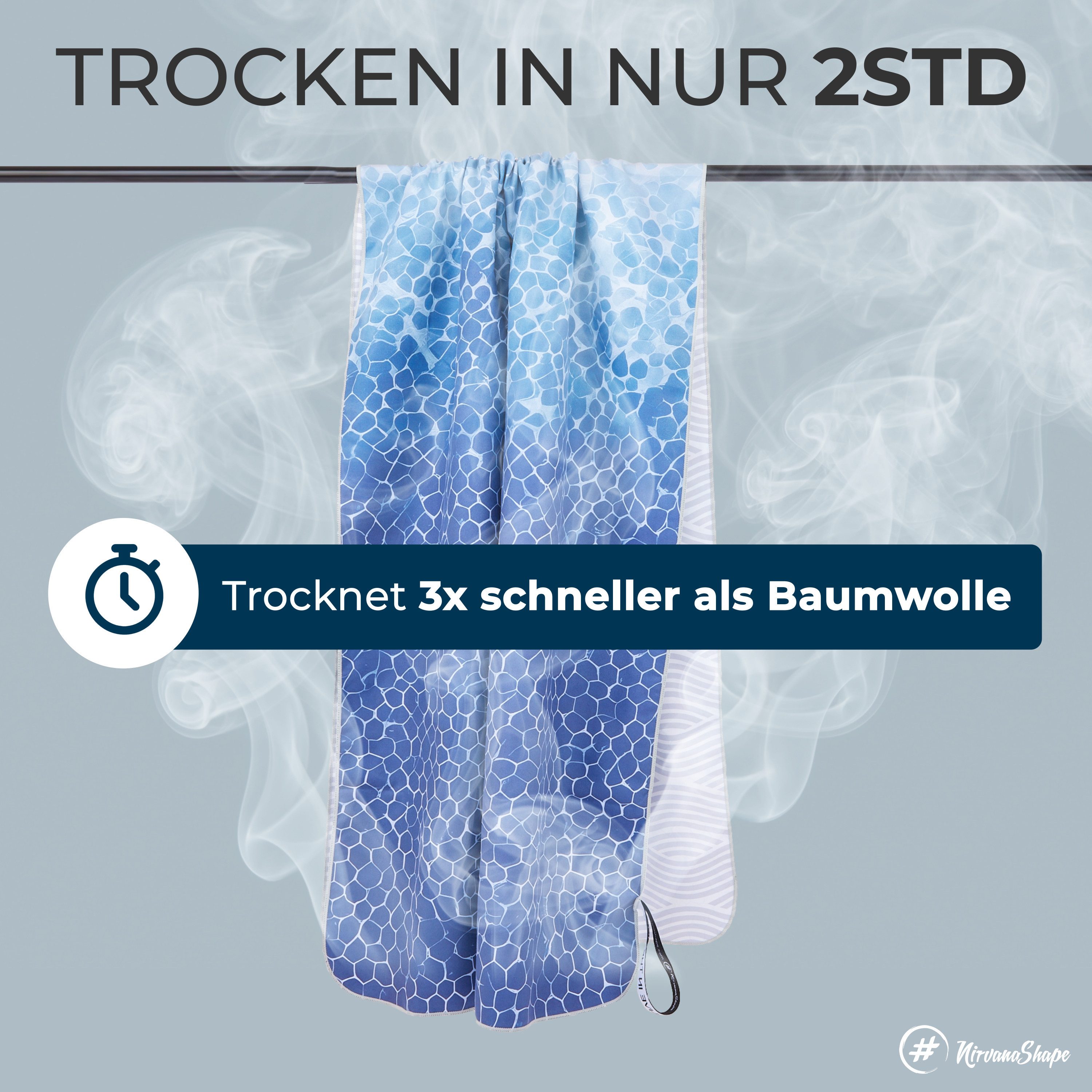 NirvanaShape Strandtuch Reise Handtuch Strandtuch XXL - Strandhandtuch, Mikrofaser Badetuch – Bild 5 von 5