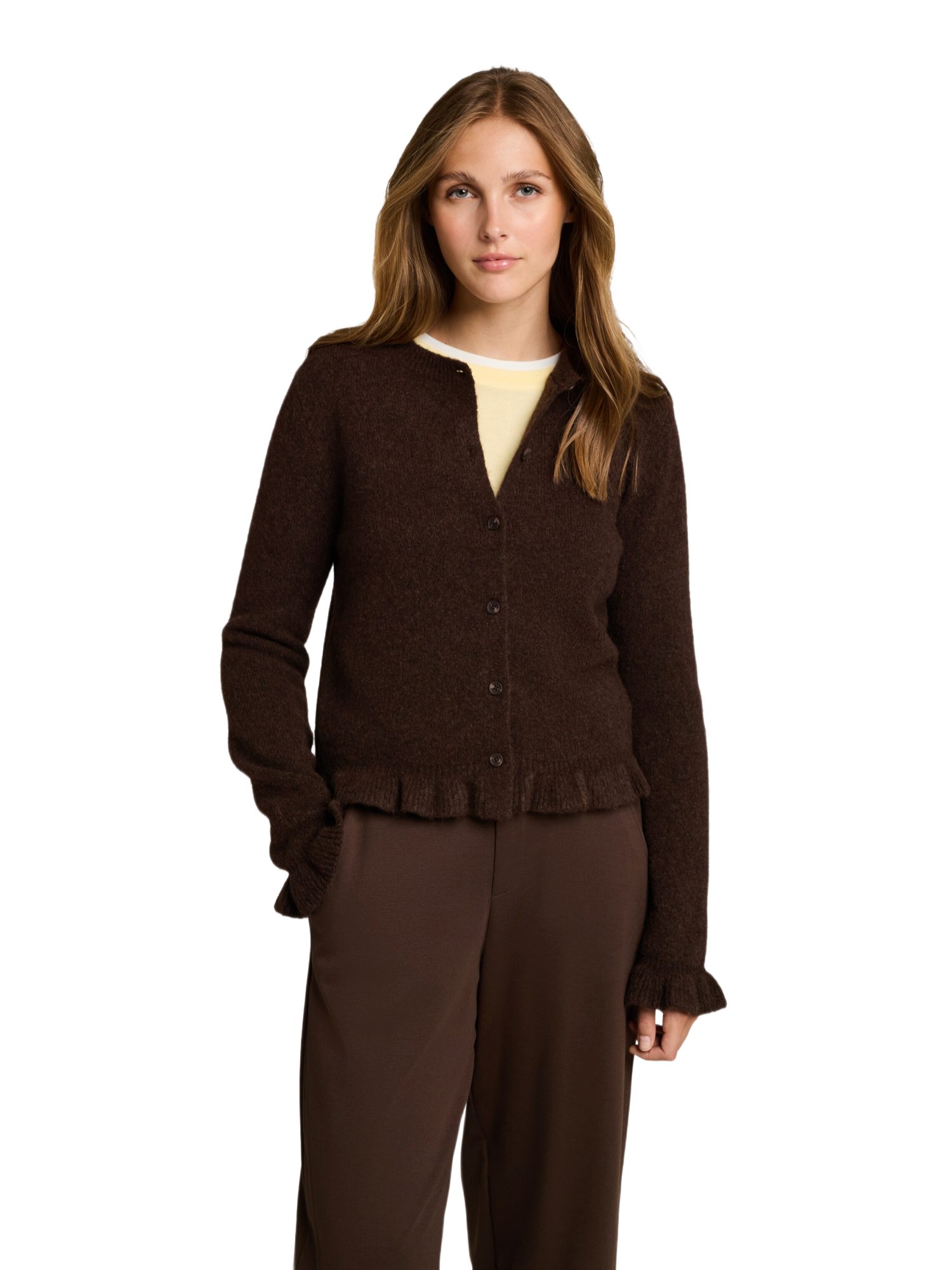 TOM TAILOR Denim Strickpullover H braun,Indoor,Polyester,Unifarben,Rundhals,Langarm,Regular Fit