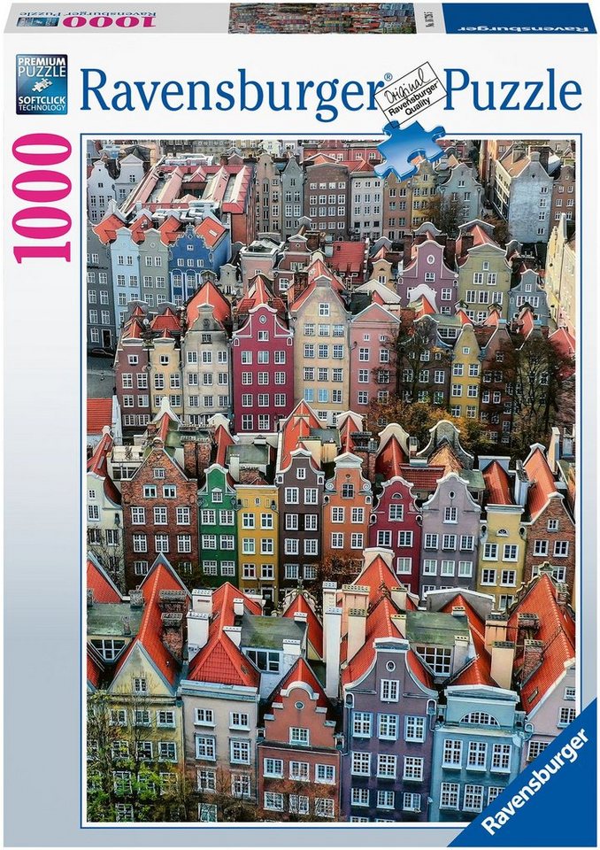 Ravensburger Puzzle Danzig in Polen, 1000 Puzzleteile, FSC® - schützt Wald  - weltweit; Made in Germany, Hervorragend als Wanddekoration geeignet