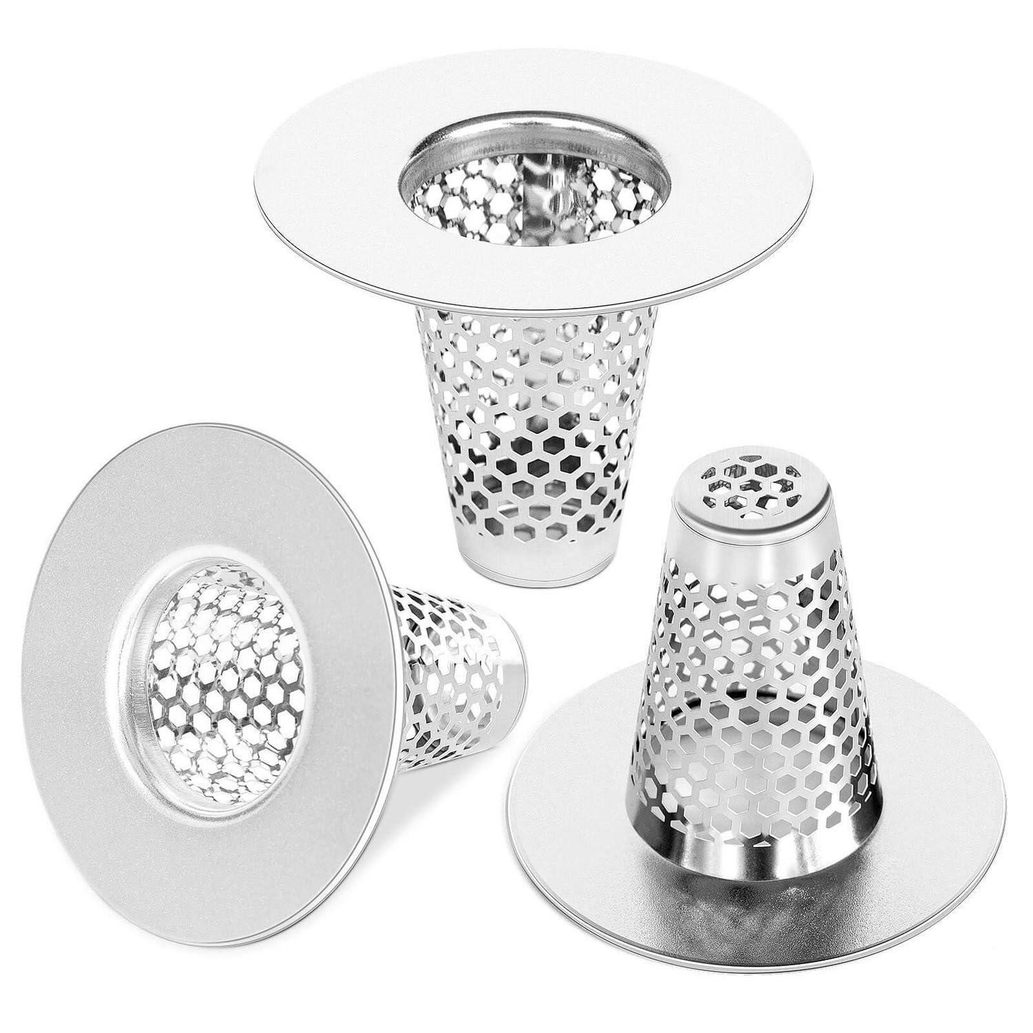 LuxusKollektion Bodenablauf Badezimmer Ablauf Sieb Haarfänger Edelstahl 3er Set
